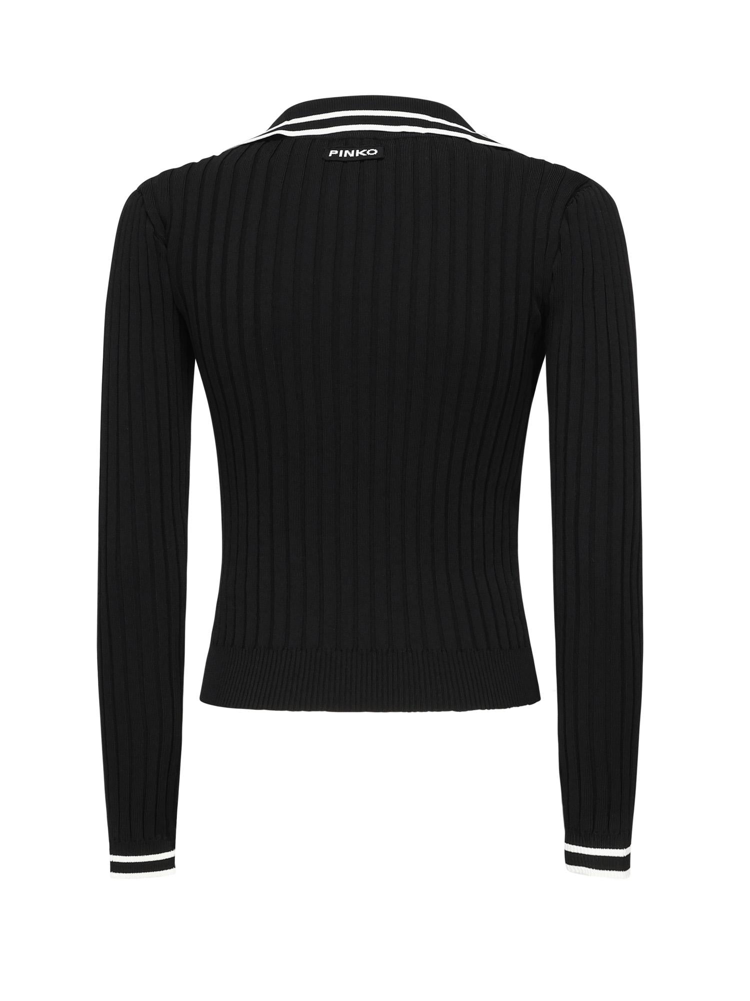 Maglia stile polo con logo 105418 A2PSZ99 PINKO
