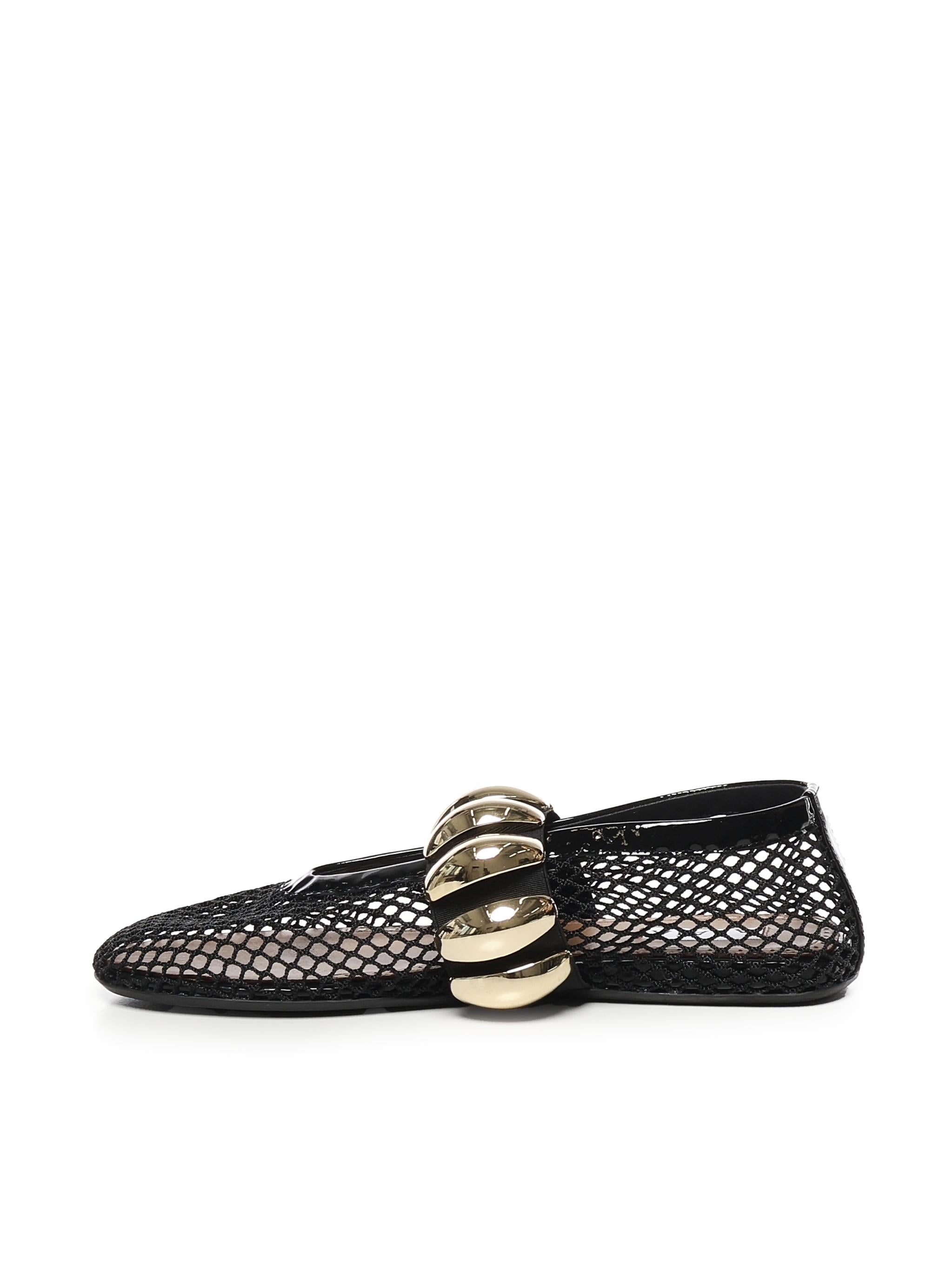 Ballerine Flat gioiello in rete<BR/> AA3A067TK062 999 ALAIA