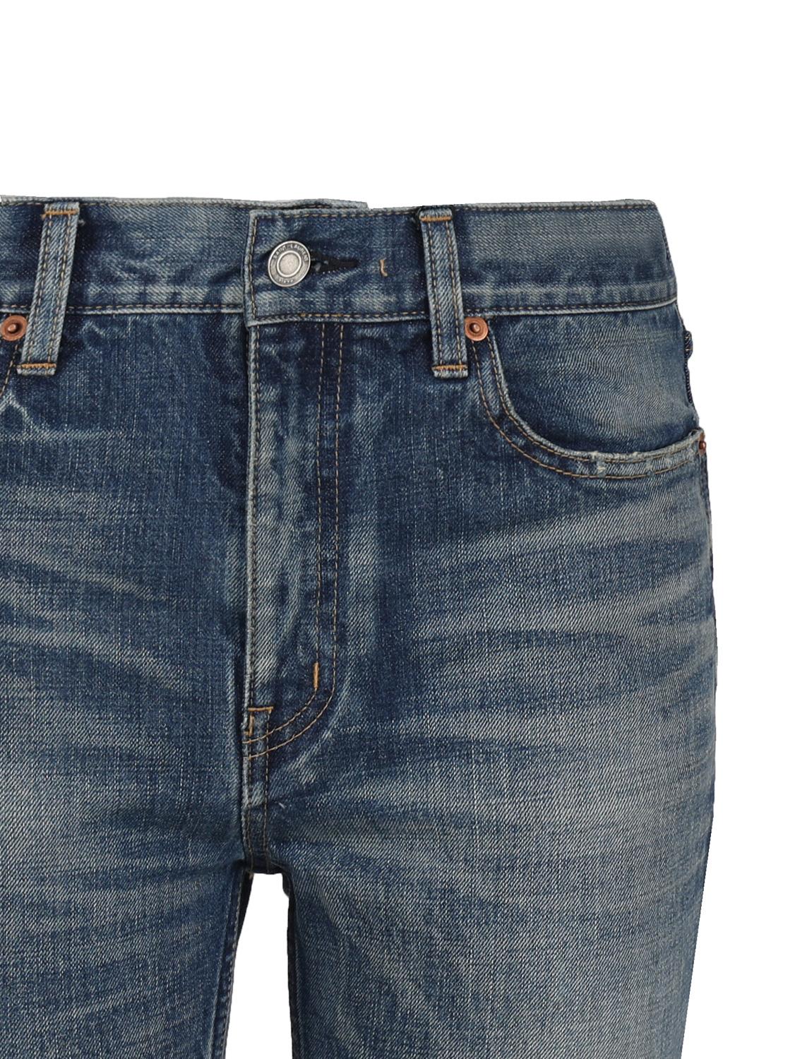 Jeans taglio dritto in denim blu 734311 Y07HA4296 SAINT LAURENT