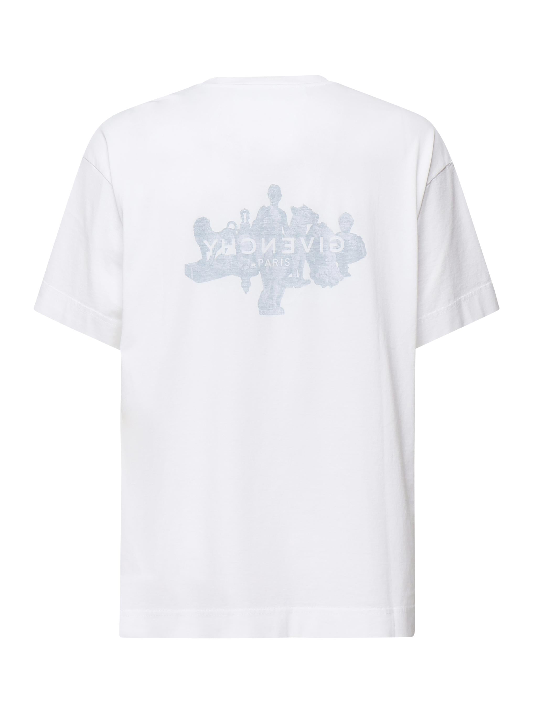 T-shirt con logo stampa frontale <BR/> BM71MG3YPL 100 GIVENCHY
