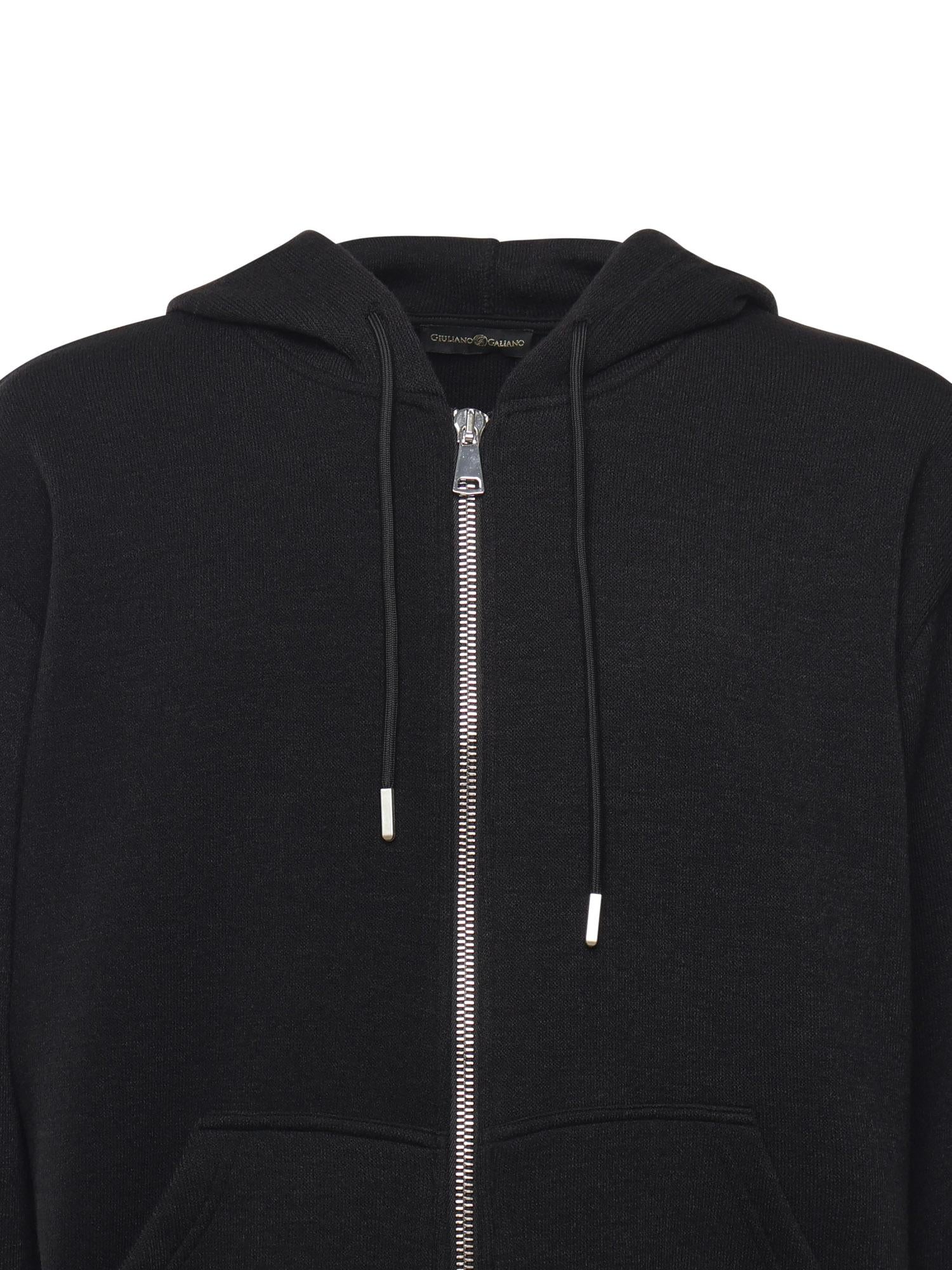Felpa Hugel con zip HUGEL NERO GIULIANO GALIANO