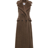 Cappotto smanicato in Teddy di alpaca e lana 2521276223600 004 MAX MARA