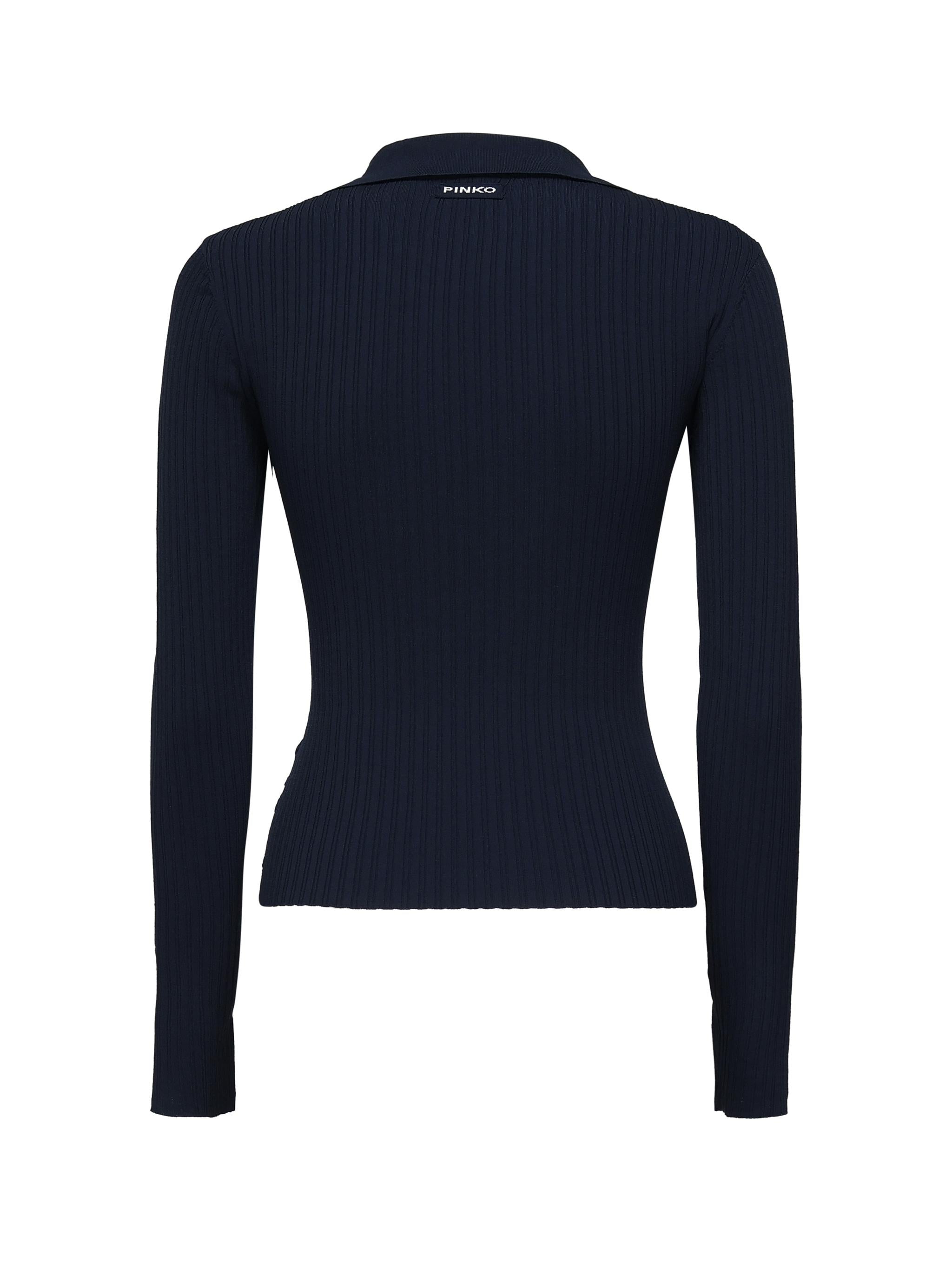 Maglia a maniche lunghe scollo ampio 104725 A2F0G82 PINKO