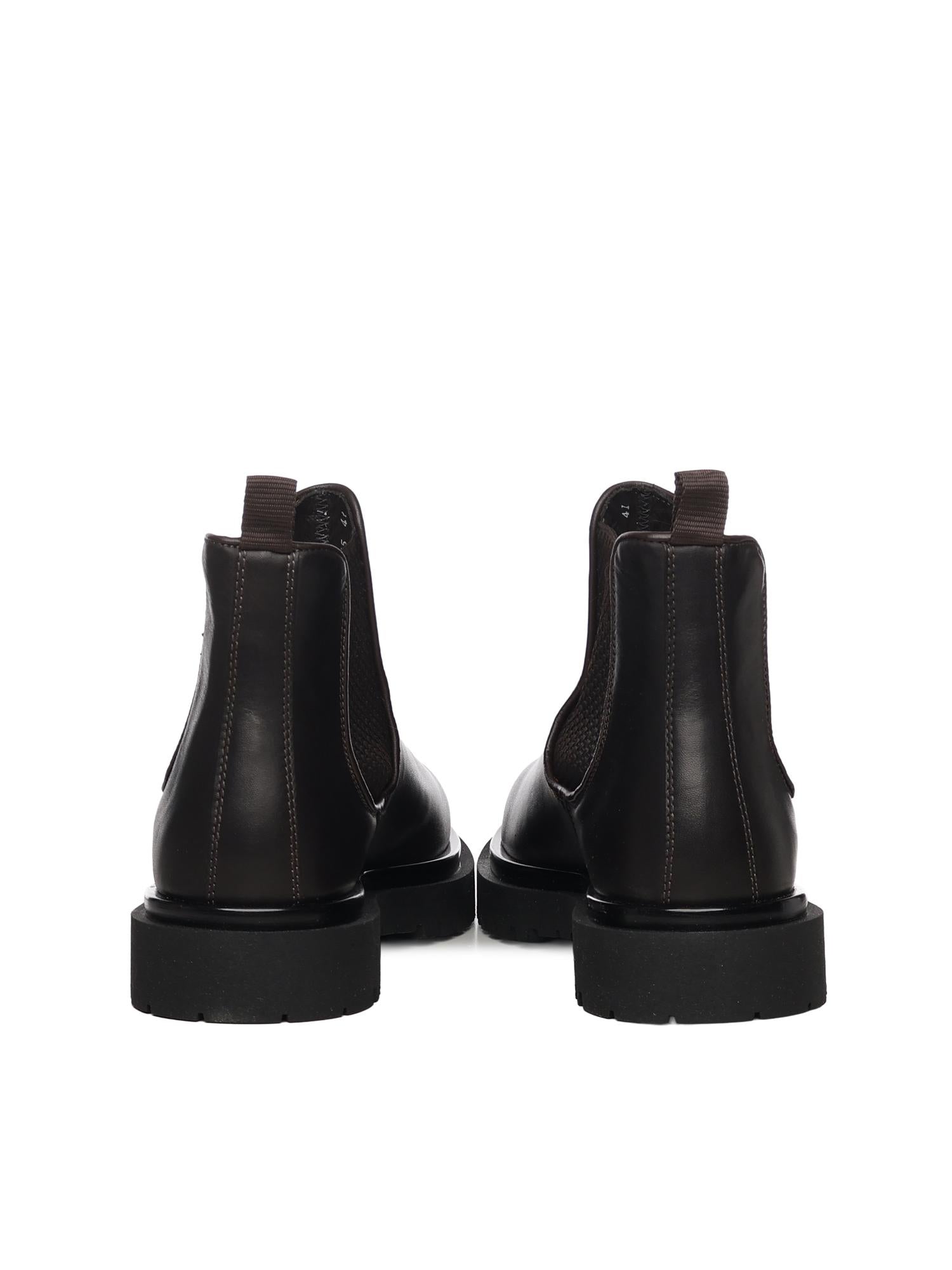 Stivaletti Chelsea in pelle 23075 MORO ANTICA CUOIERIA