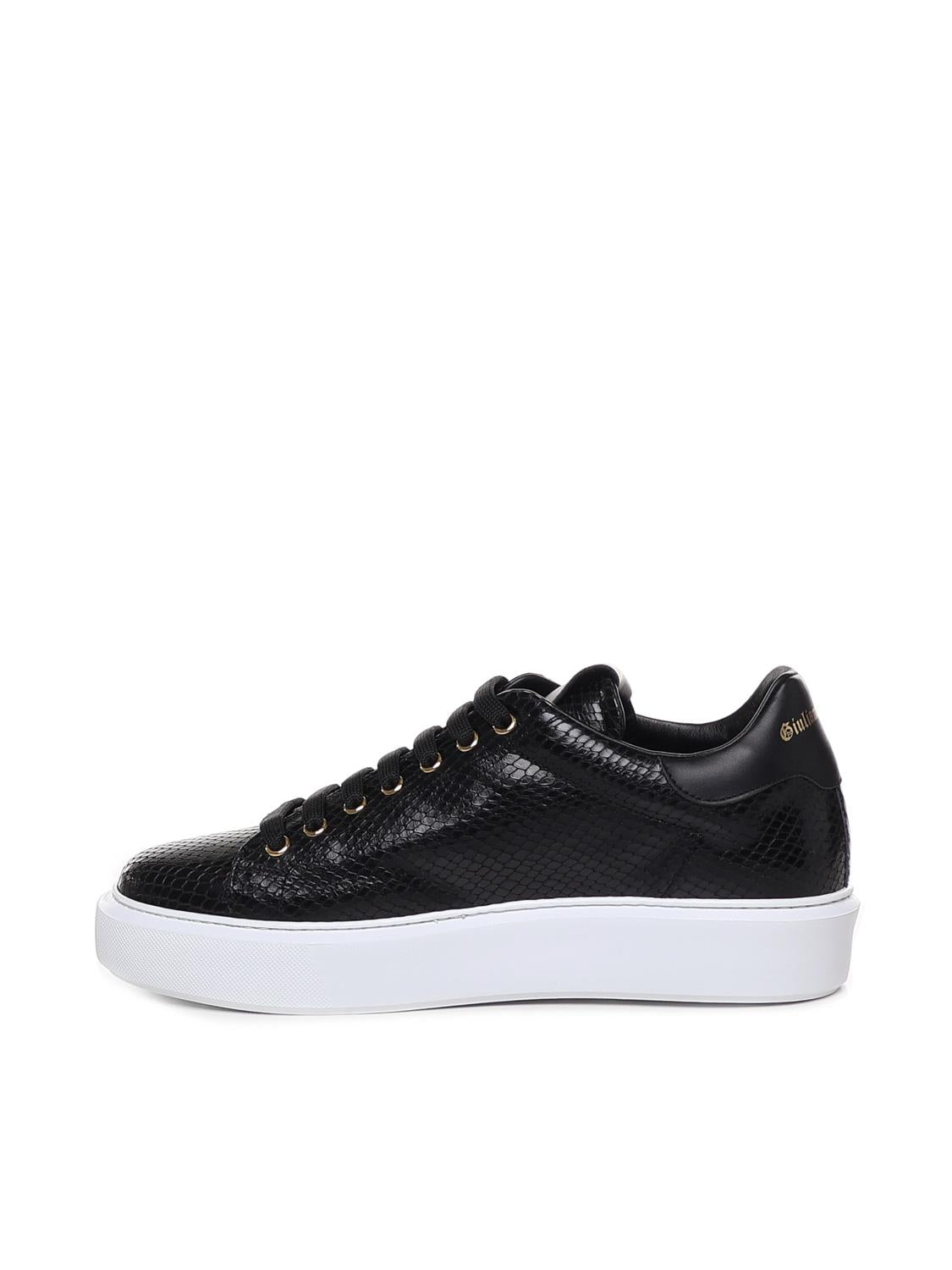 Sneakers in stampa pitone FIRE 3 PYTHONBLACK GIULIANO GALIANO
