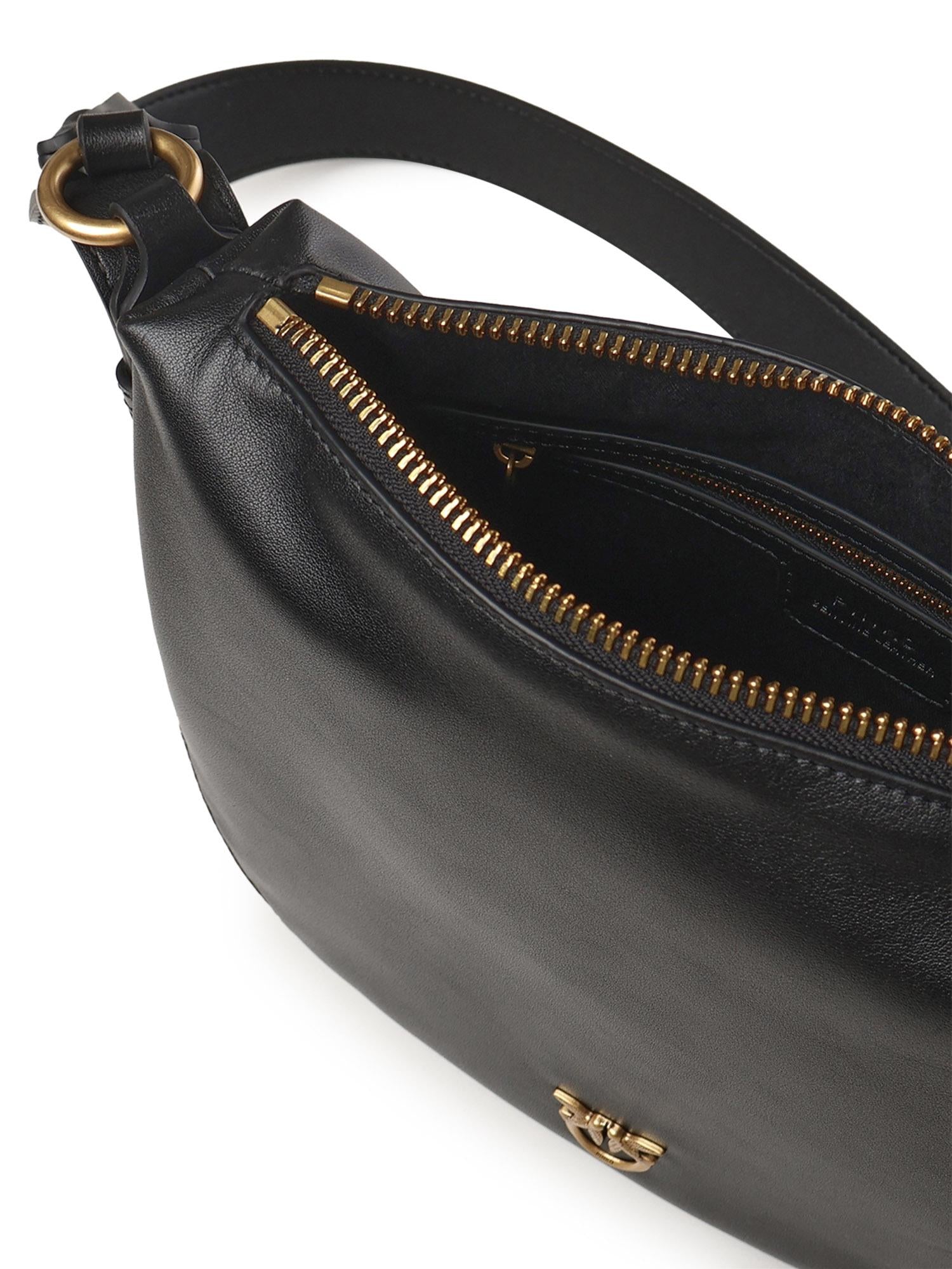 Borsa hobo a spalla piccola in pelle 105332 A0QOZ99Q PINKO