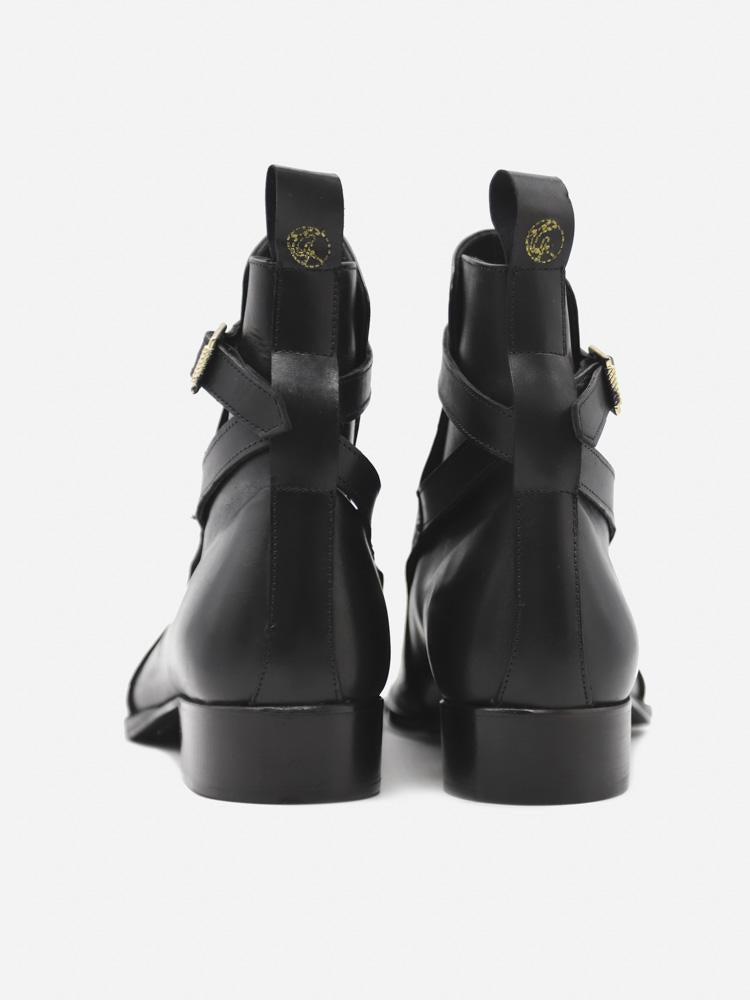 Stivaletti Flash in pelle 3126 7126 CALF BLACK GIULIANO GALIANO