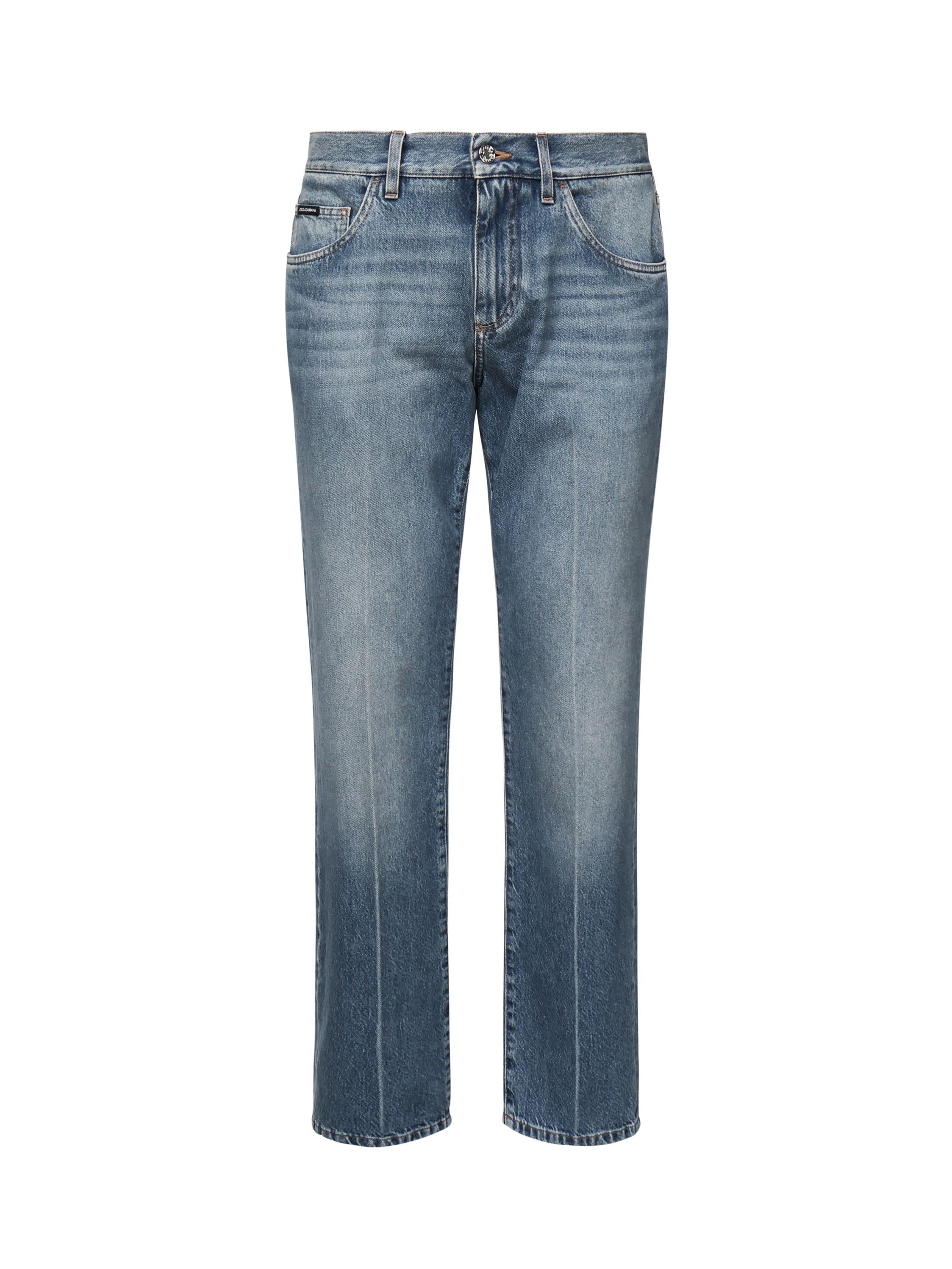 Jeans modello Classic cinque tasche in cotone con abrasioni GP02XD G8MG8S9001 DOLCE & GABBANA