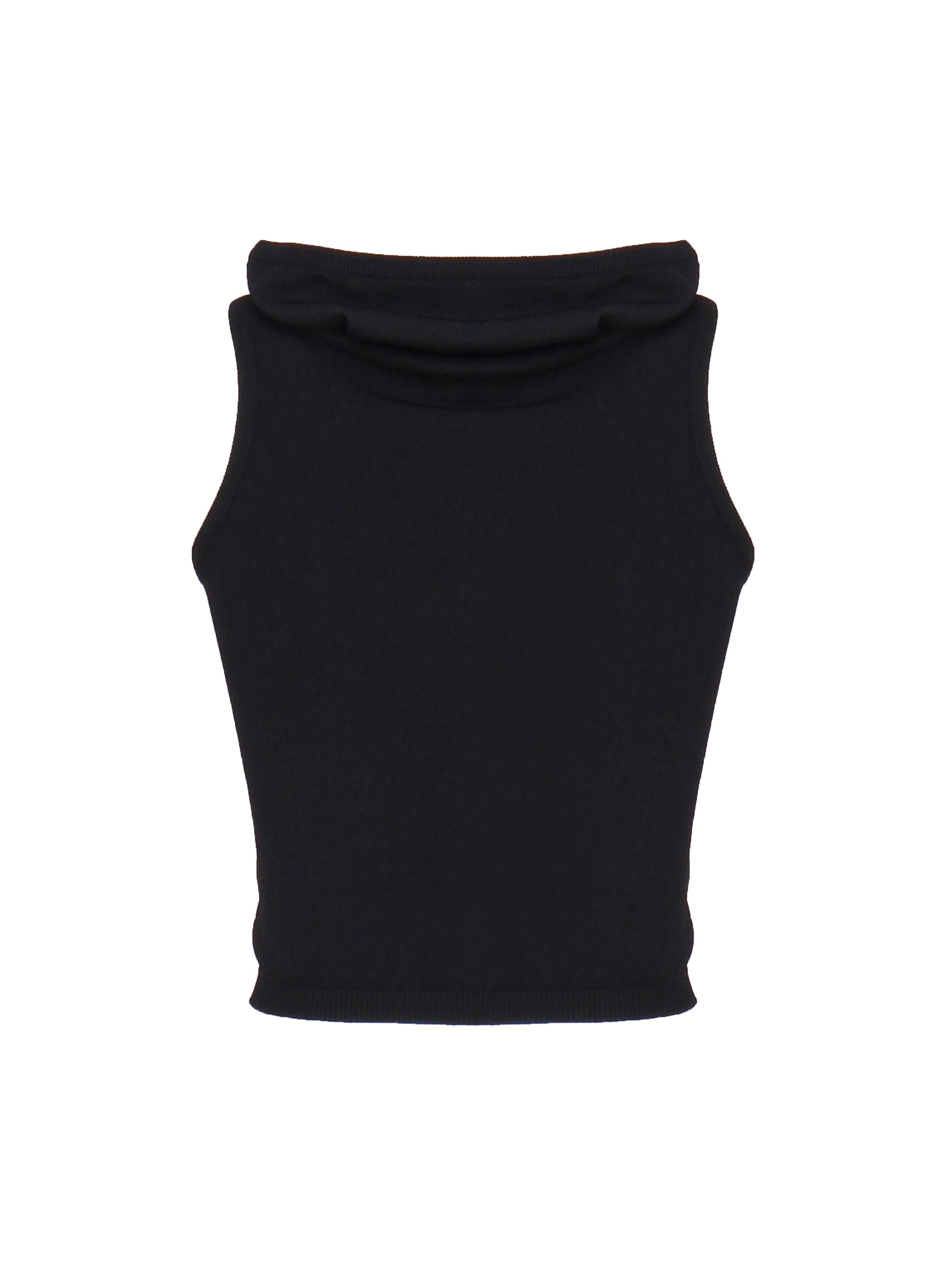 Top Con Cappuccio Nero AA9H10694M035 995 ALAIA
