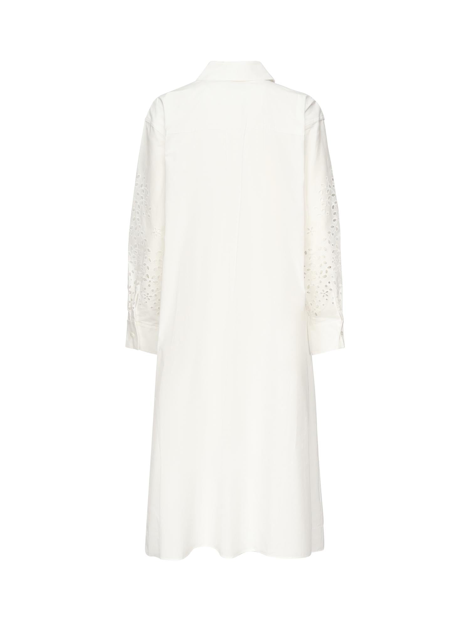 Abito camicia ricamato SS25134S CREAM SELF-PORTRAIT