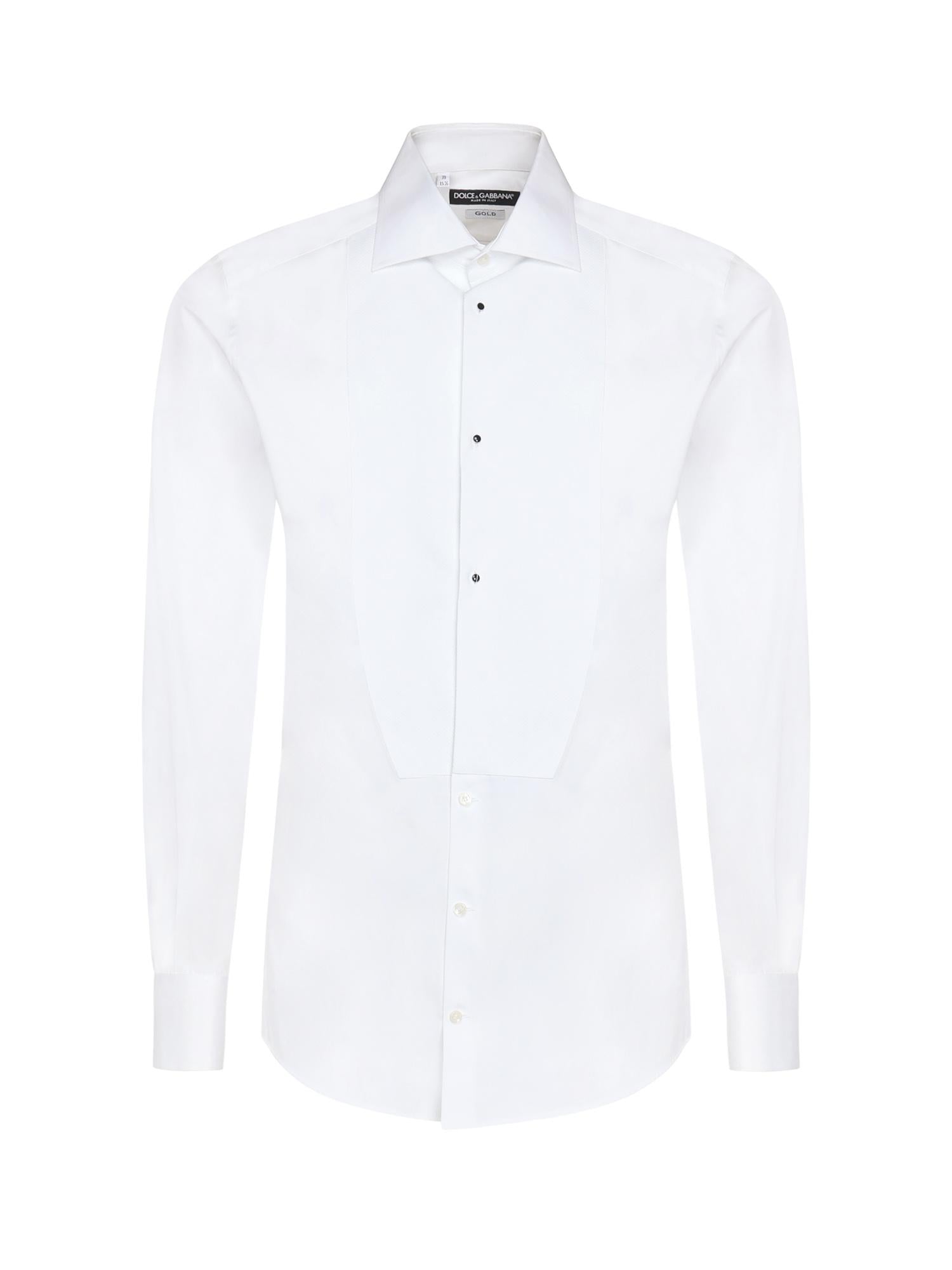 Camicia tuxedo in popeline di cotone G5EN5T FU5U8W0800 DOLCE & GABBANA