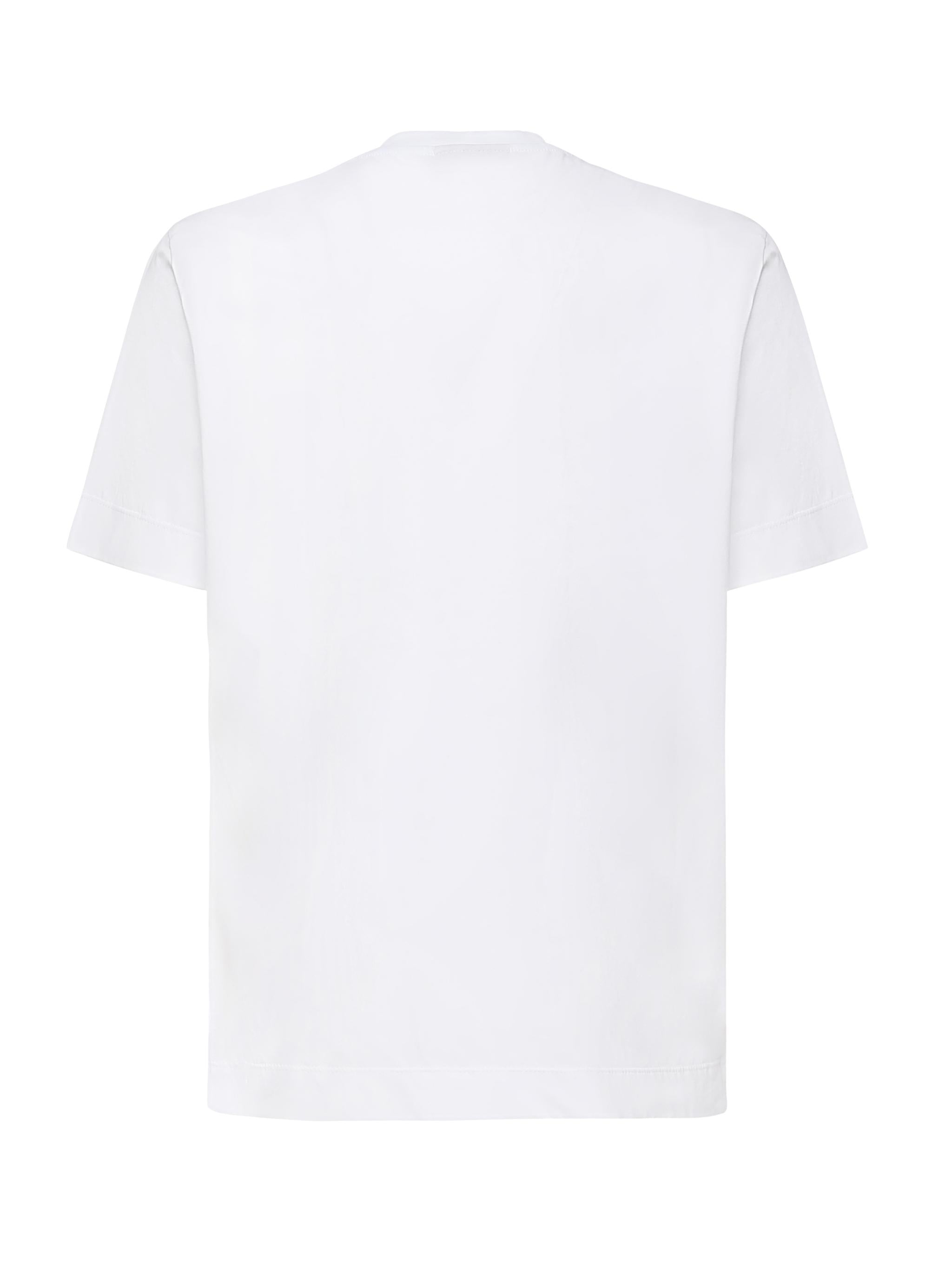 T-shirt girocollo in cotone AIGUE -BIANCO GIULIANO GALIANO