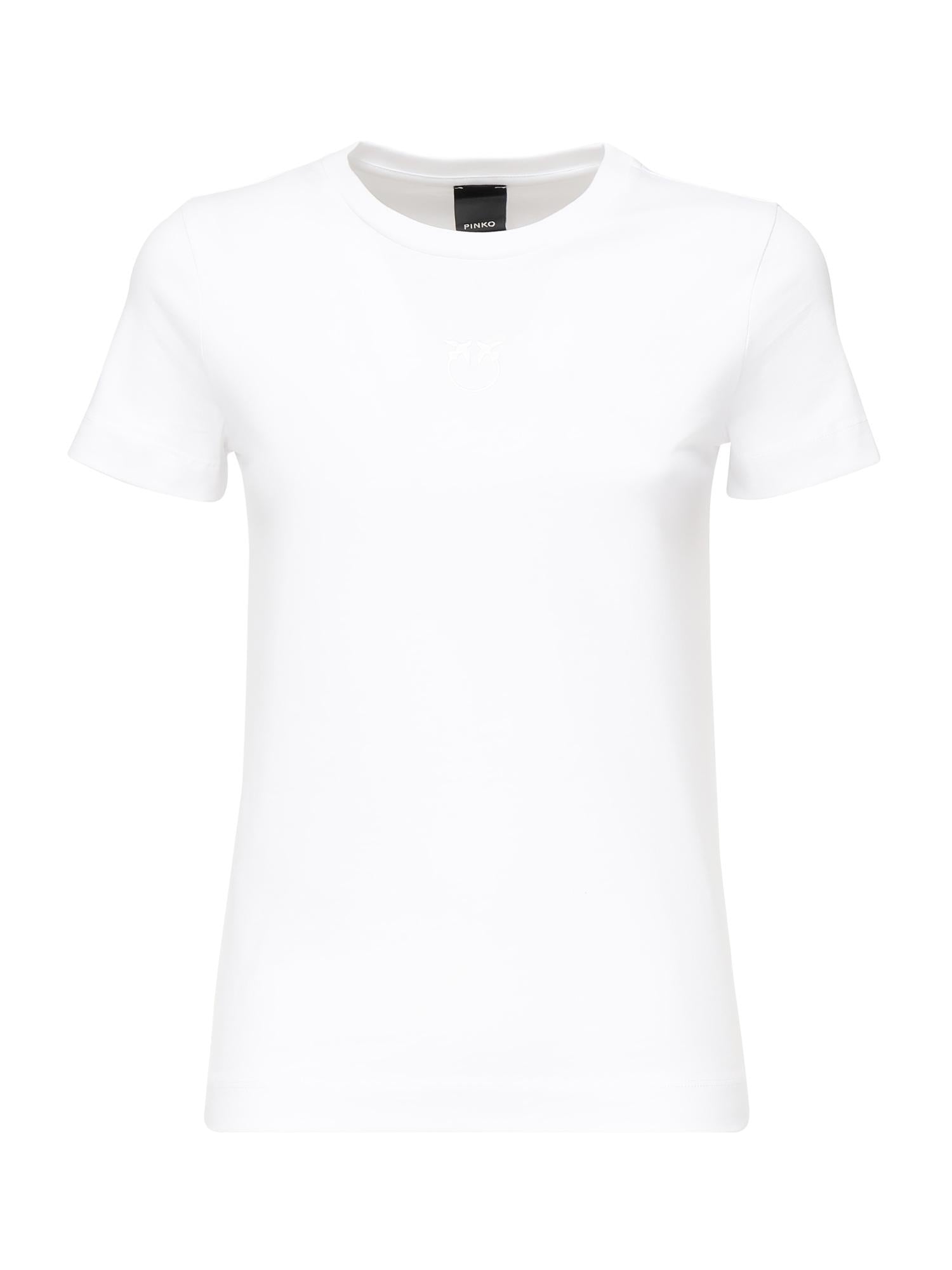 T-shirt con ricamo logo 100355 A2RDZ04 PINKO