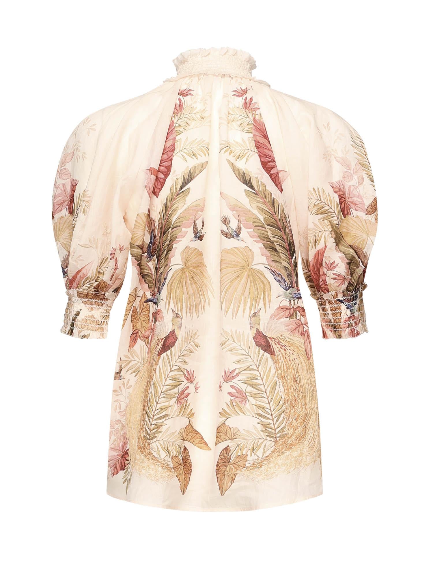 Camicia Ascension in ramié 4556TSS253 CRMPLMFLO ZIMMERMANN