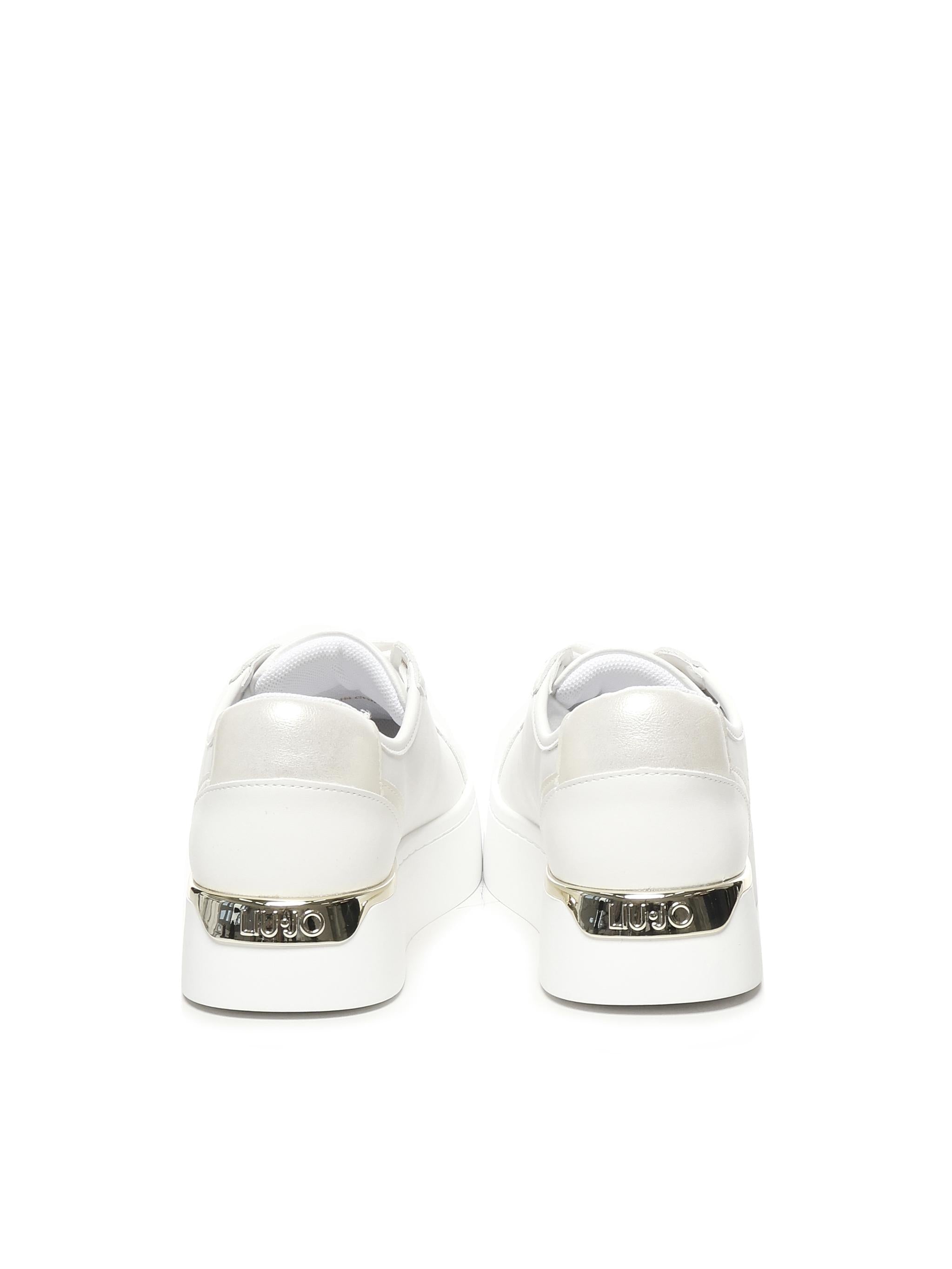 Sneakers in pelle con logo traforato BA5023P010201065 LIU JO