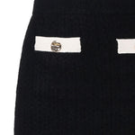 Minigonna in cashmere AW24074SK B SELF-PORTRAIT