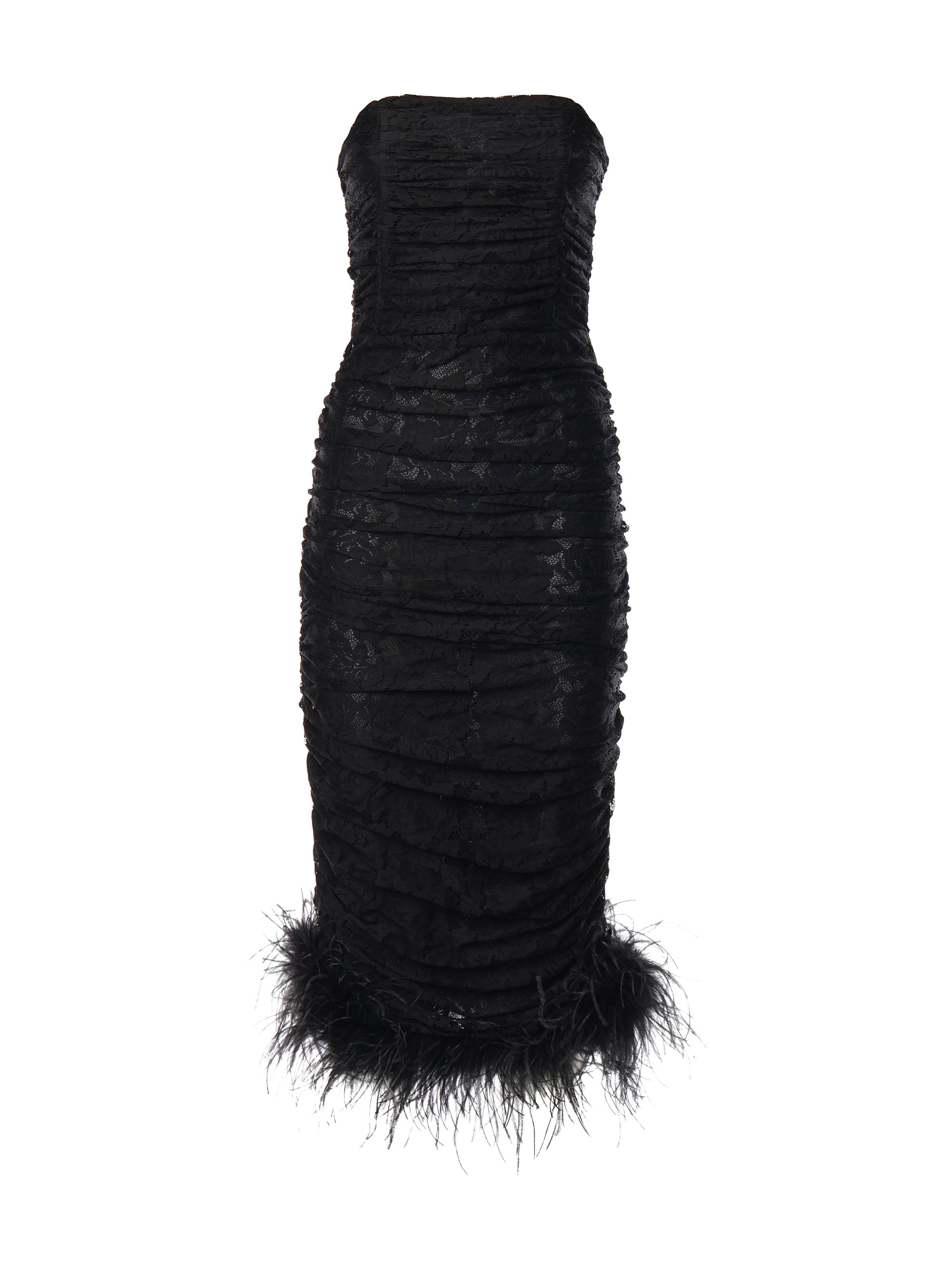 Midi dress in pizzo AUW4LACE BLACK ALBERTO AUDENINO