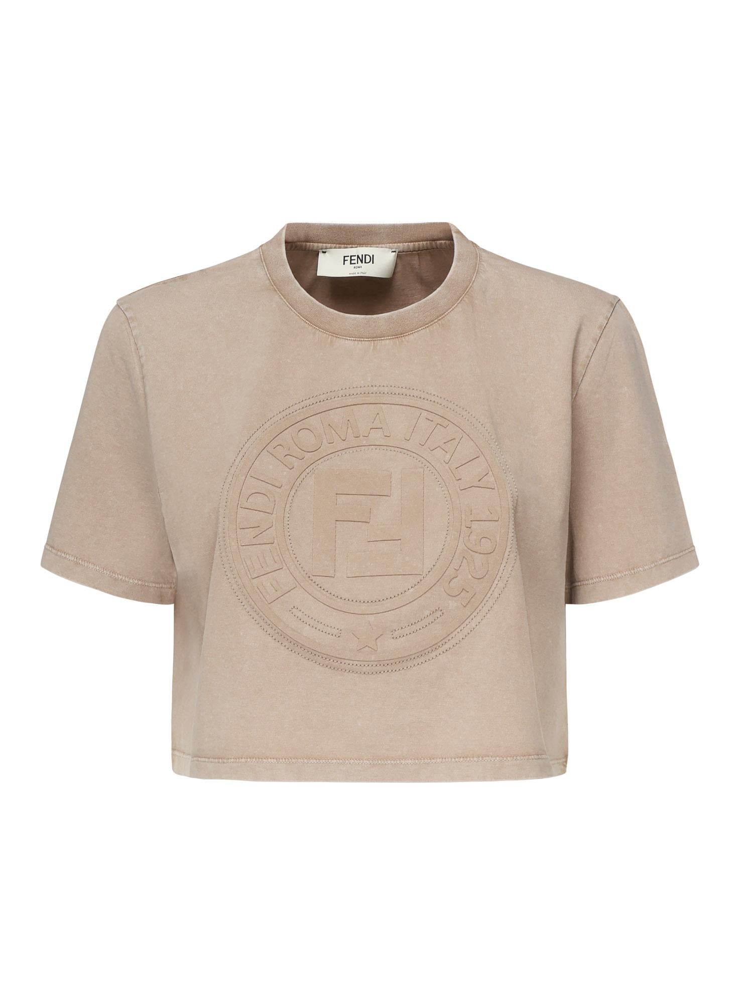 T-Shirt cropped con logo FS9715 ASNIF1RX9 FENDI