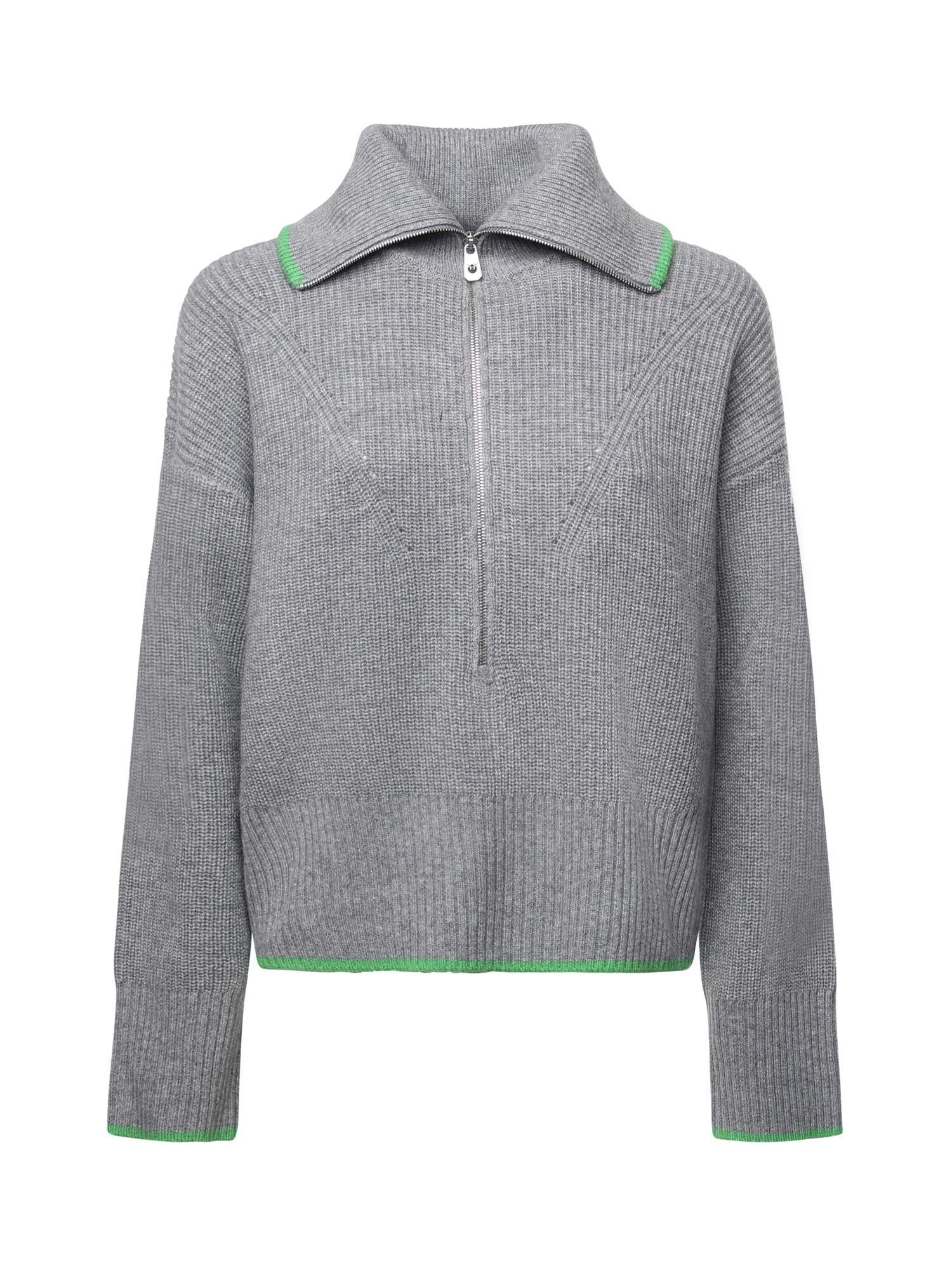 Maglia in lana e cashmere con zip 105448 A2Q9IS1 PINKO