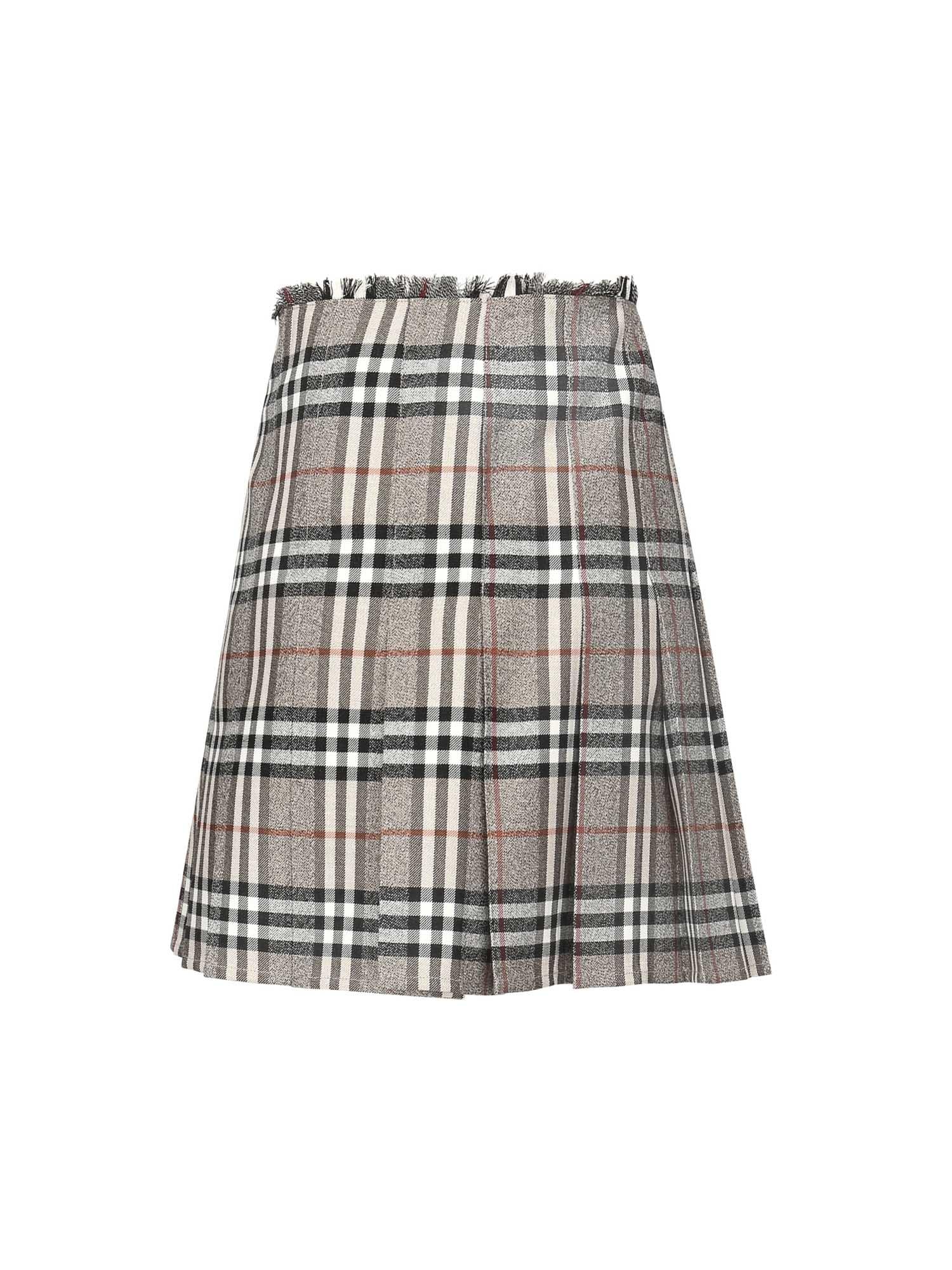 Mini kilt in lana Check<BR/> 8113042 C3142 BURBERRY