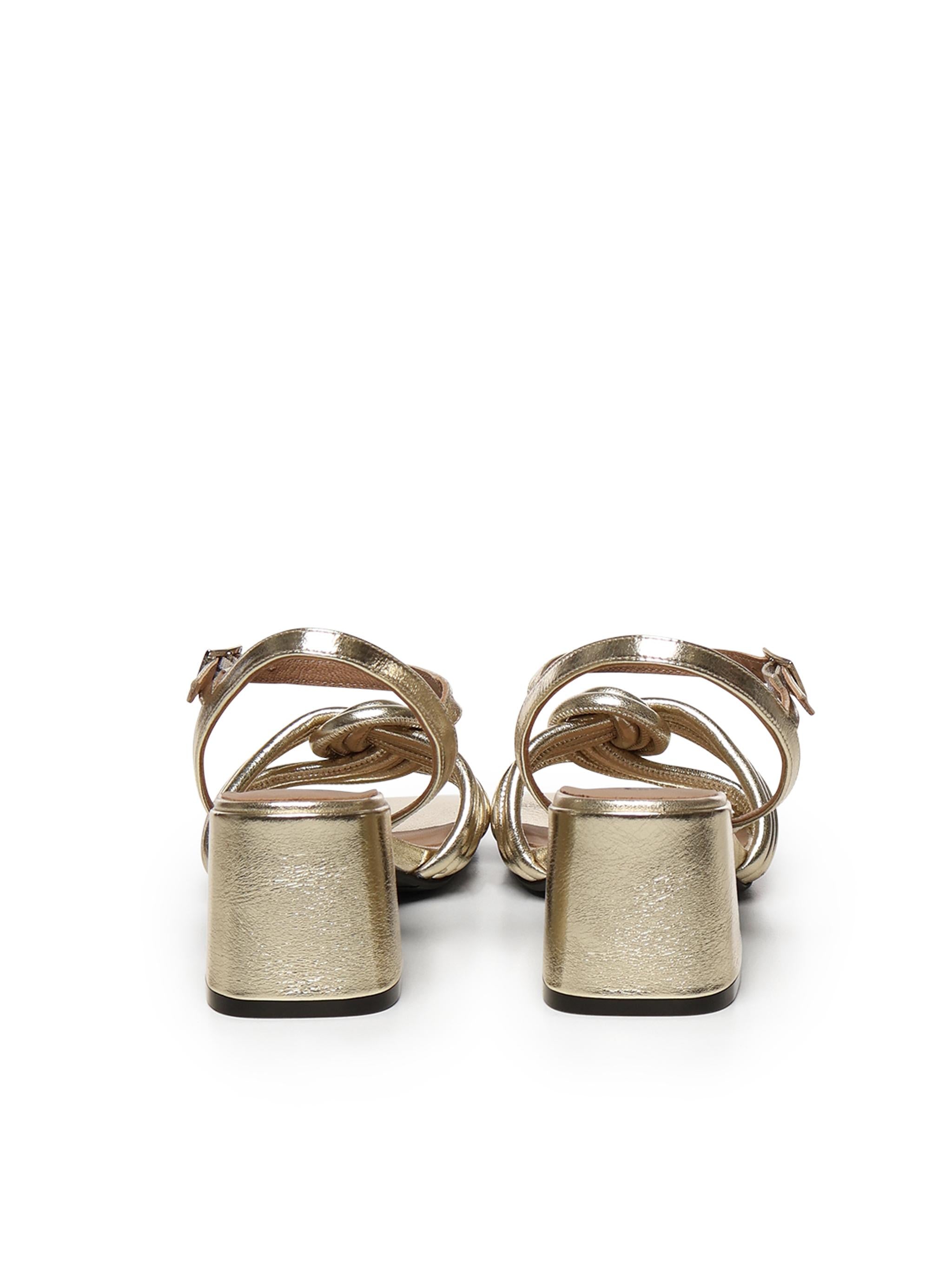 Sandalo con nodo intrecciato A55212 PLATINO CARMENS