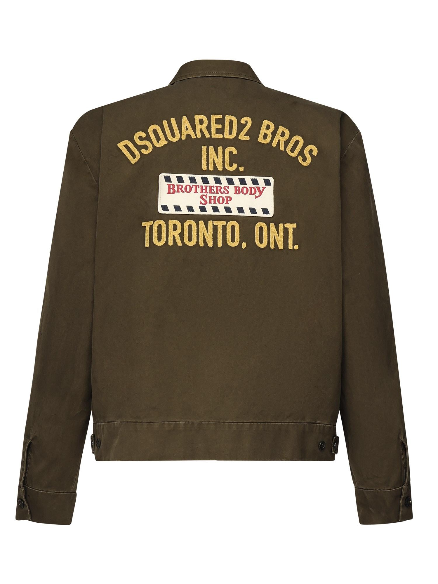 Giacca con zip e logo<BR/> S74AM1581 S41794728 DSQUARED2