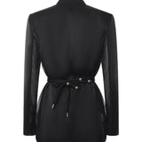 Blazer in satin lucido 105604 A2RAZ99 PINKO