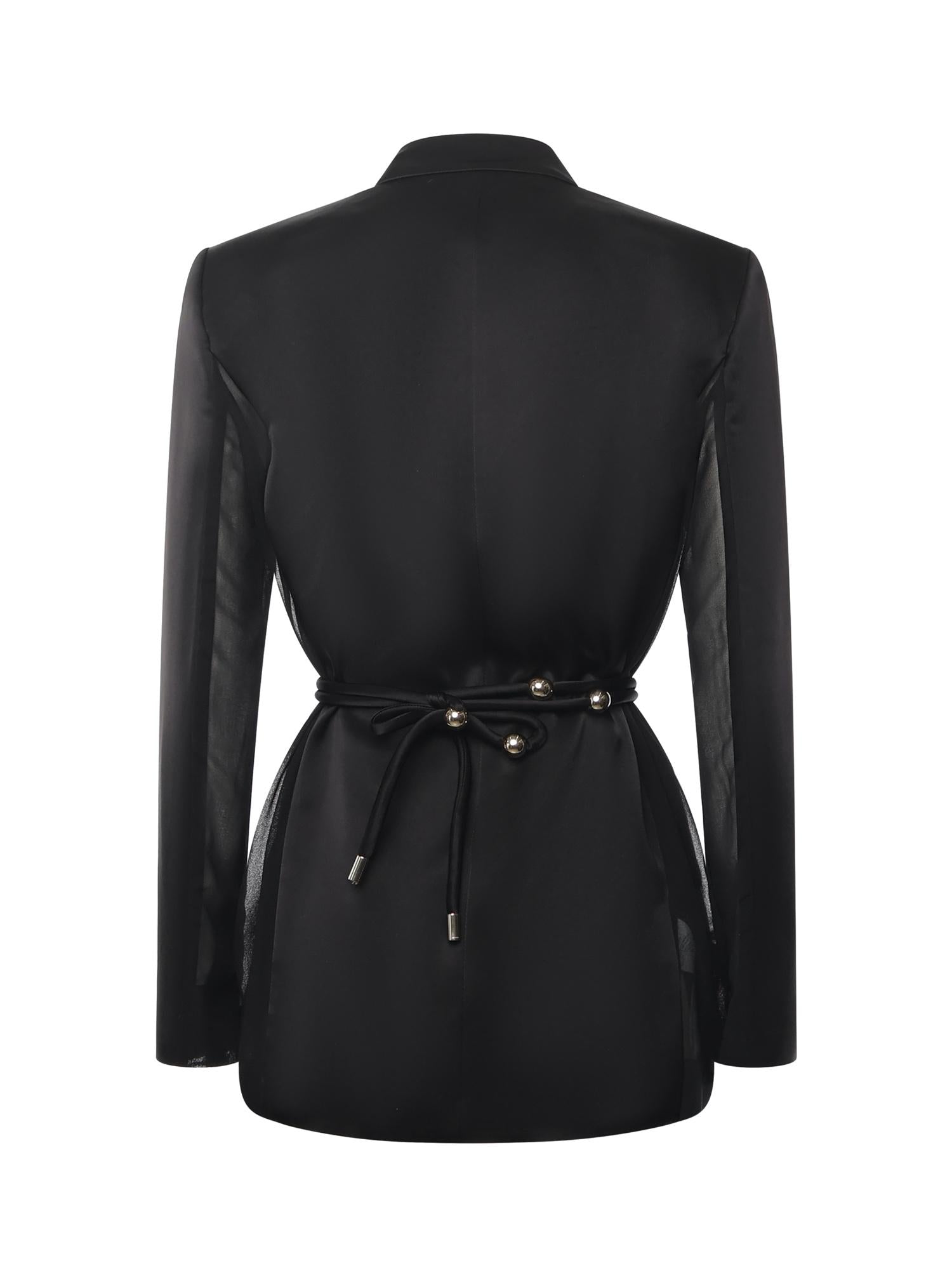 Blazer in satin lucido 105604 A2RAZ99 PINKO
