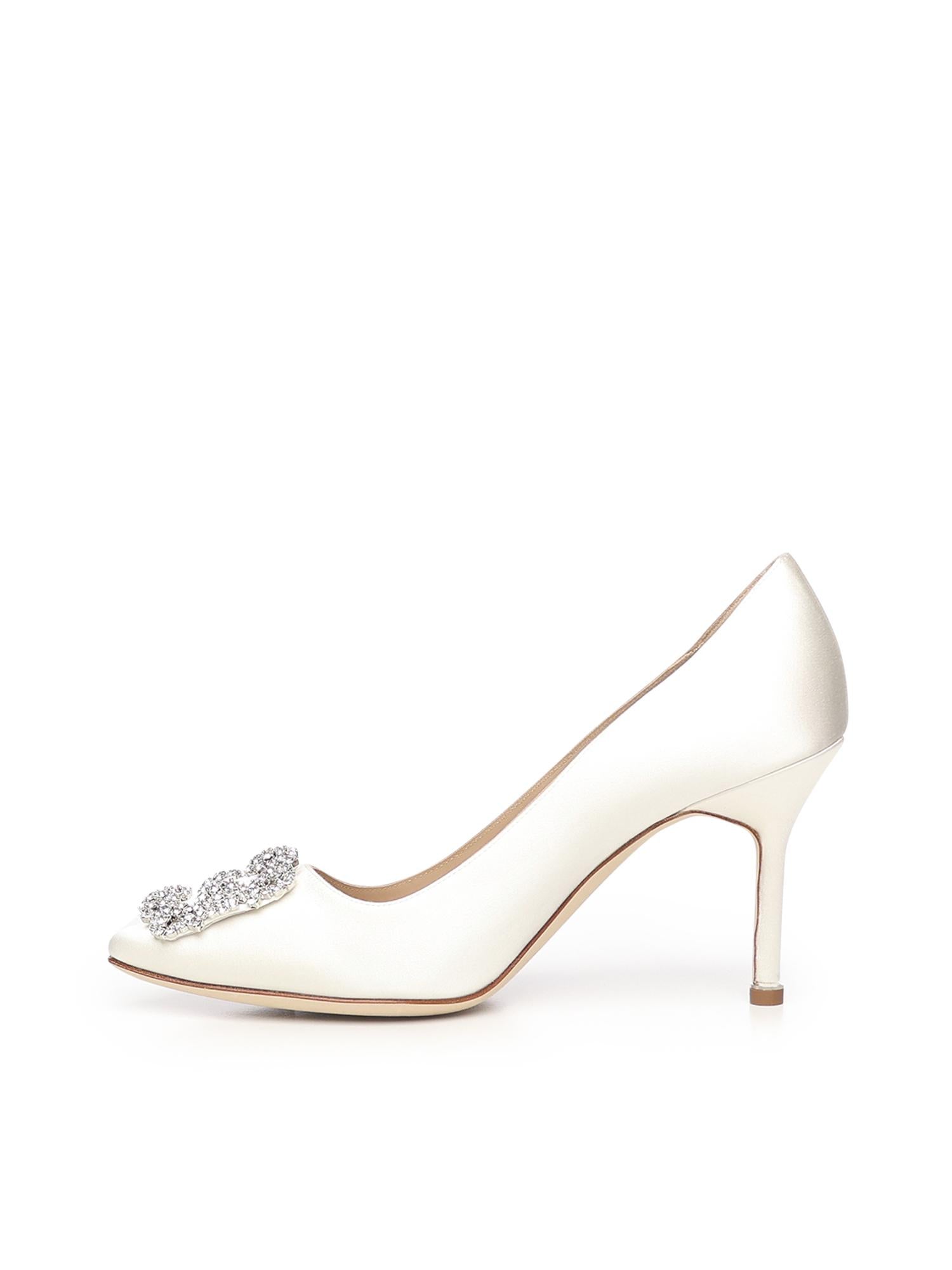 Décolleté Hangisi in raso 9XX0317 1309 MANOLO BLAHNIK