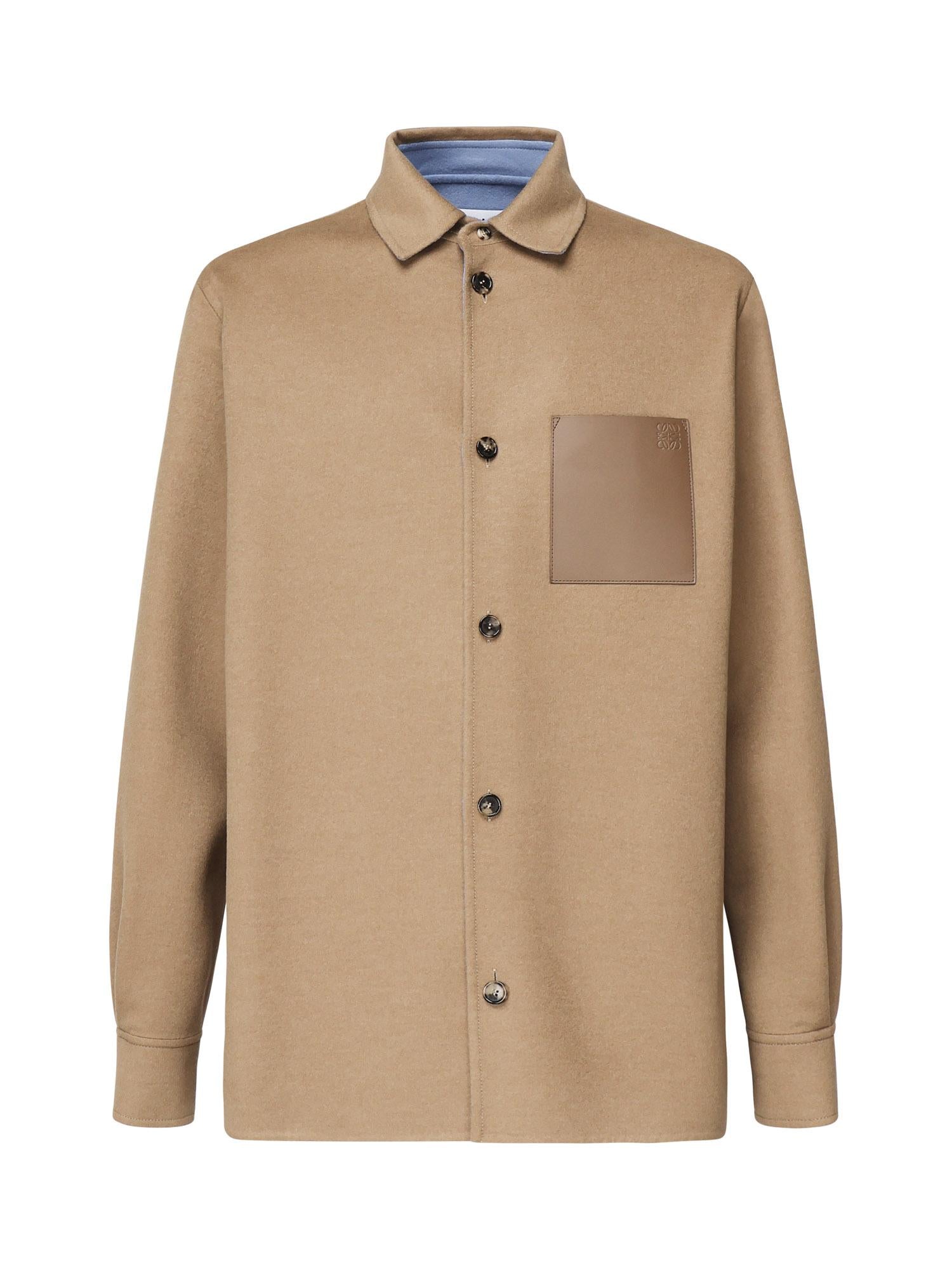 Giacca-camicia in lana vergine e cashmere H526Y05WF2 3151 LOEWE