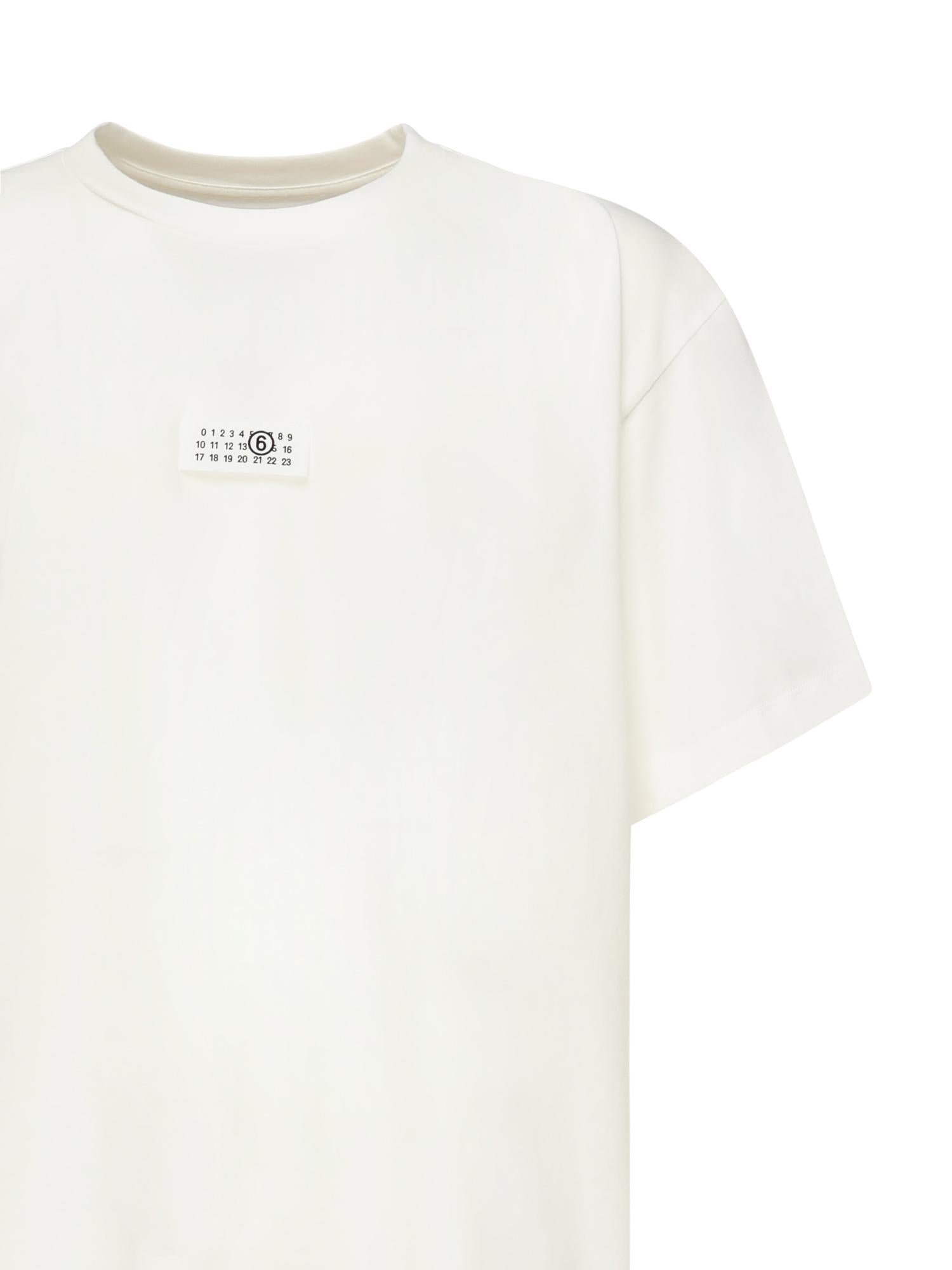 T-shirt in cotone con logo SH0GC0032 S24312101 MM6 Maison Margiela