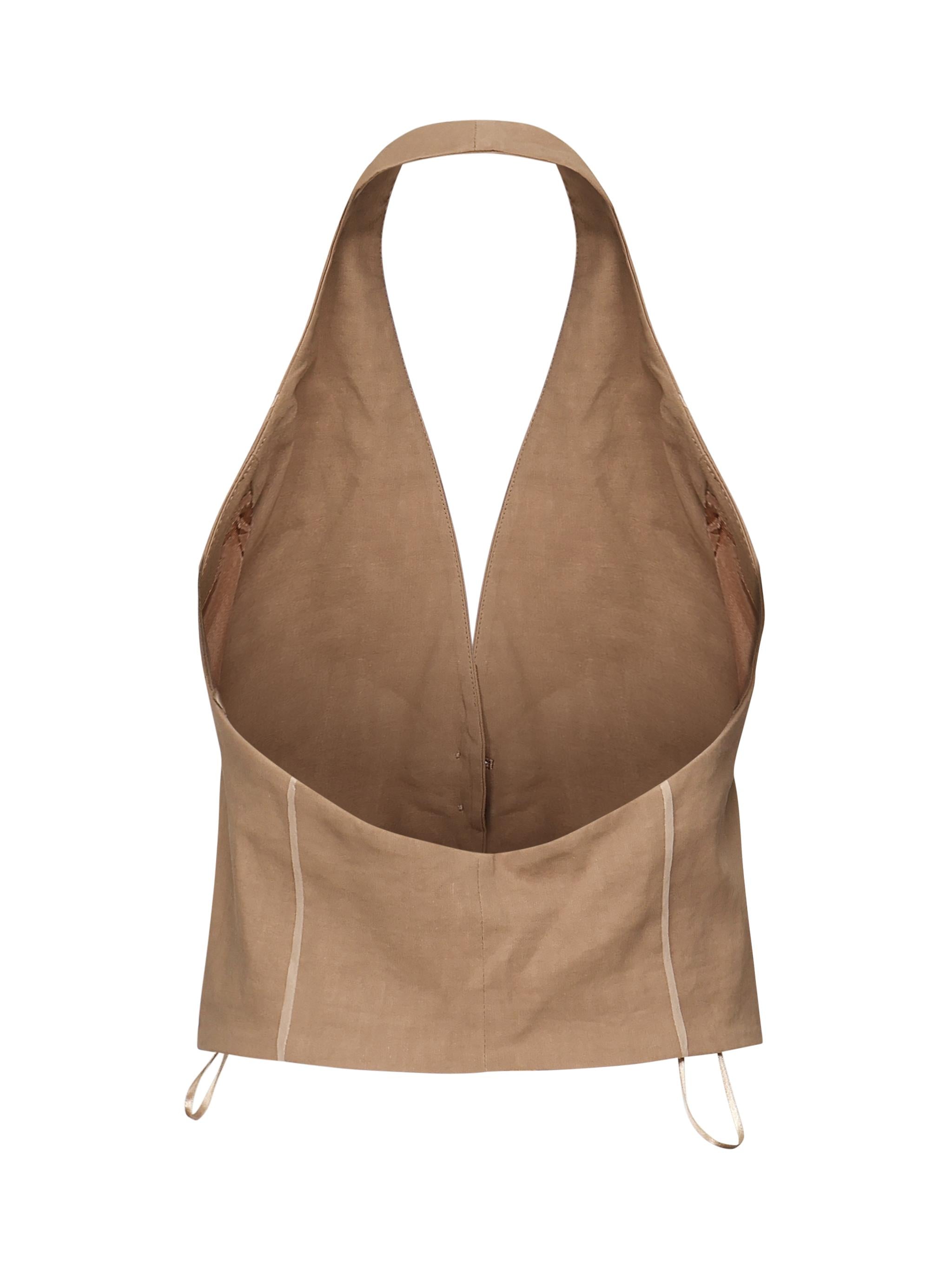 Gilet cropped con schiena scoperta 104932 A2EEL31 PINKO