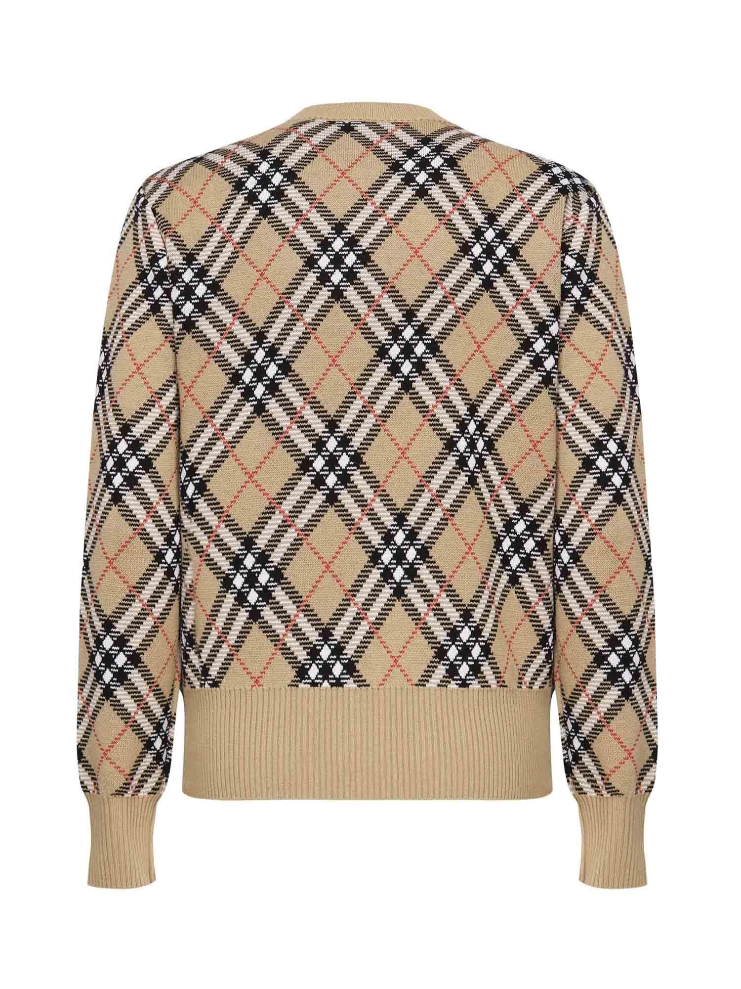 Pullover in misto lana e mohair Check 8110514 C1309 BURBERRY