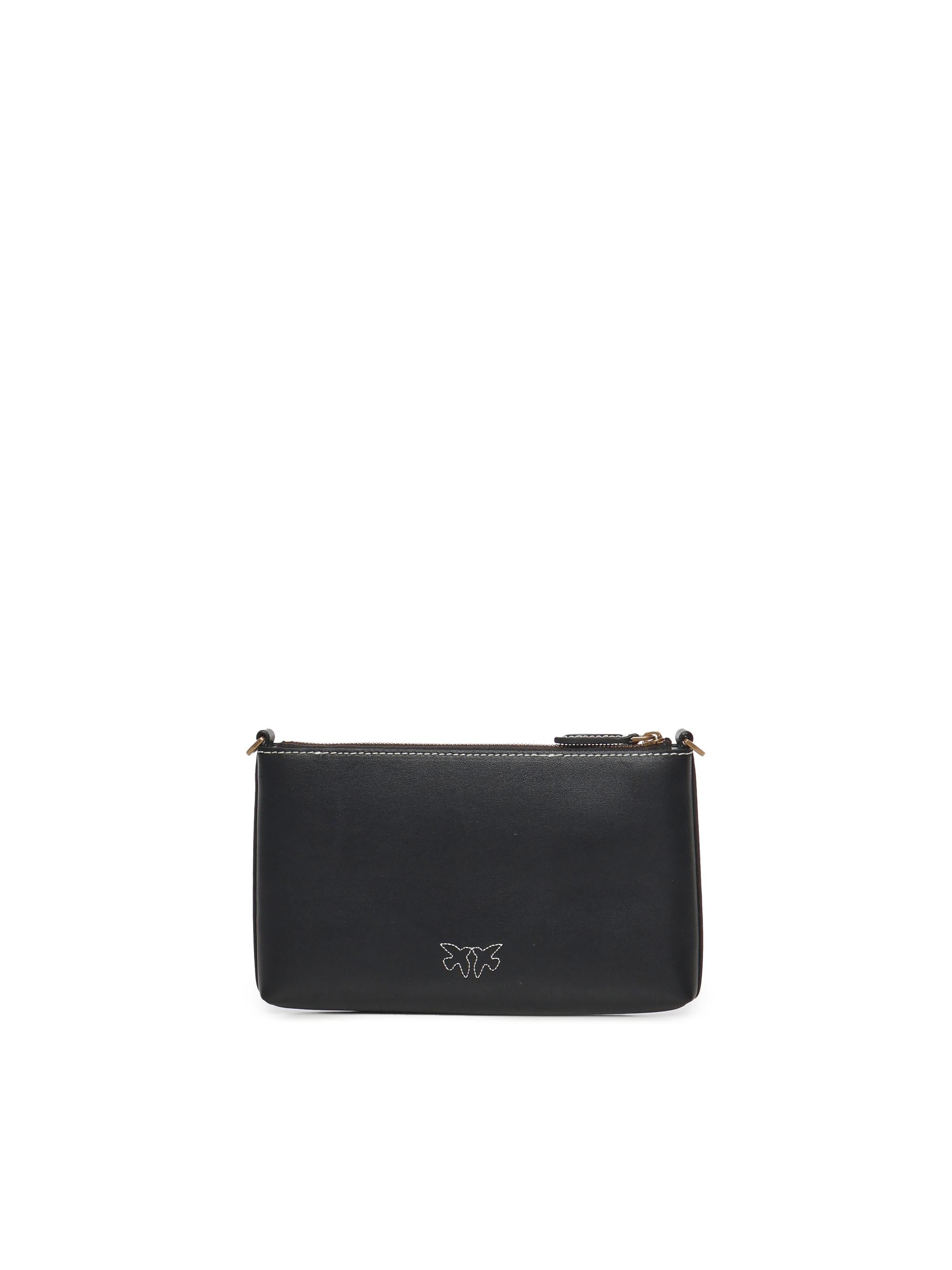 Borsetta piatta a tracolla in pelle 104277 A2CFZ99Q PINKO