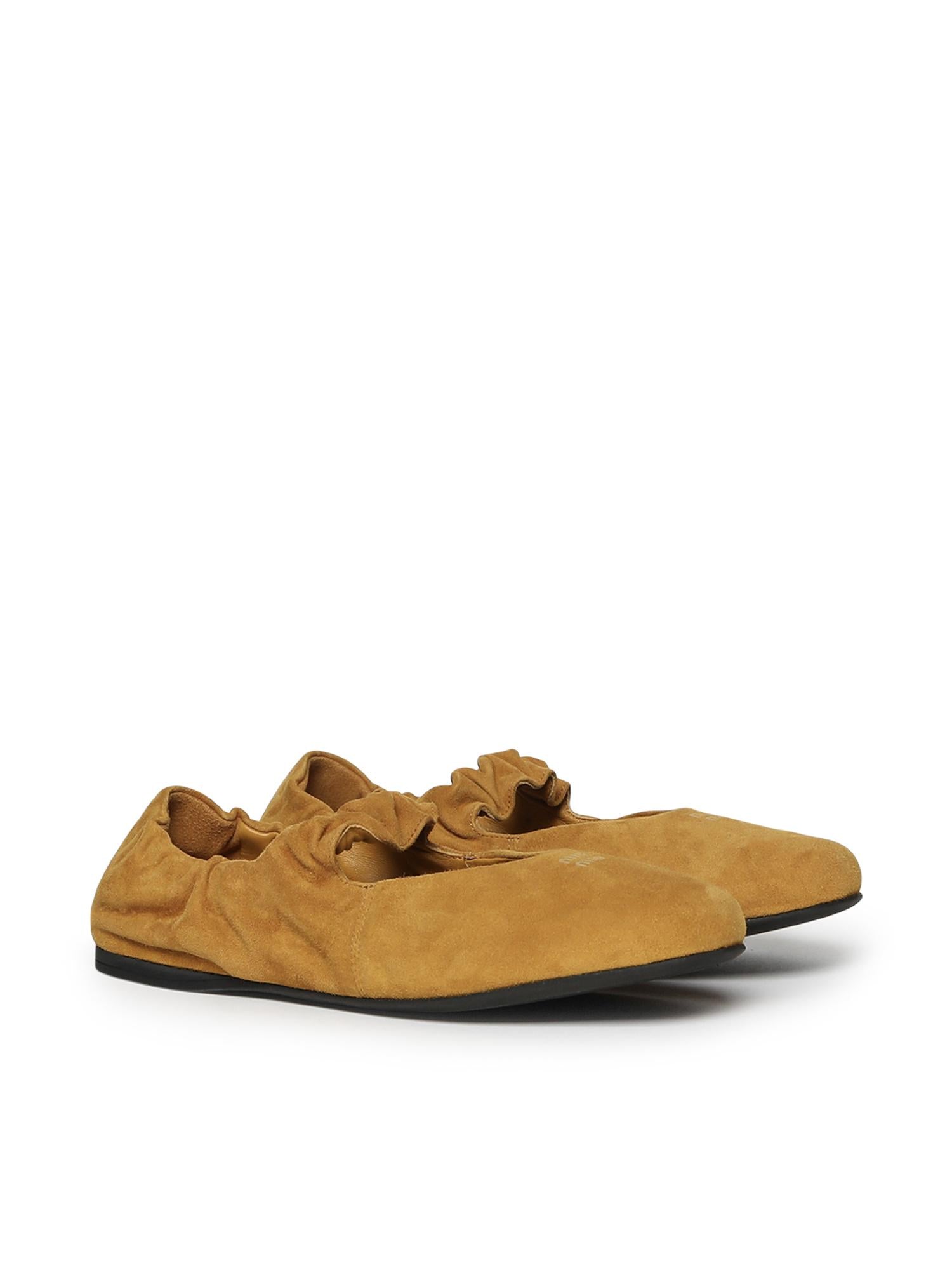 Ballerine Ruches in camoscio 5F340E 008F0R55 MIU MIU