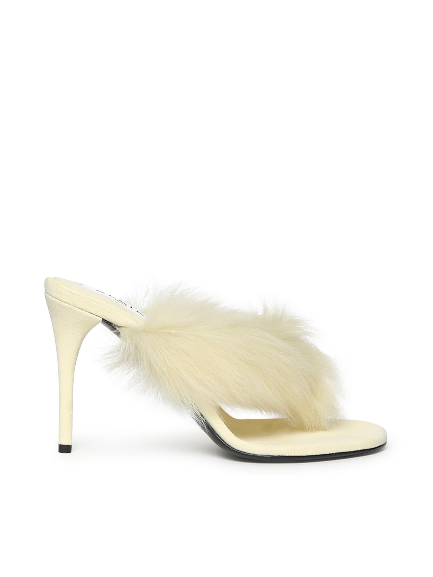 Mule infradito in pelle con shearling AA3S2005CK292 239 ALAIA