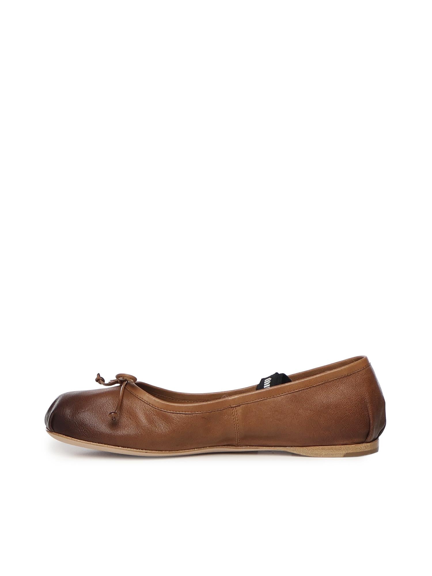 Ballerine in pelle 5F507E 38F098L MIU MIU