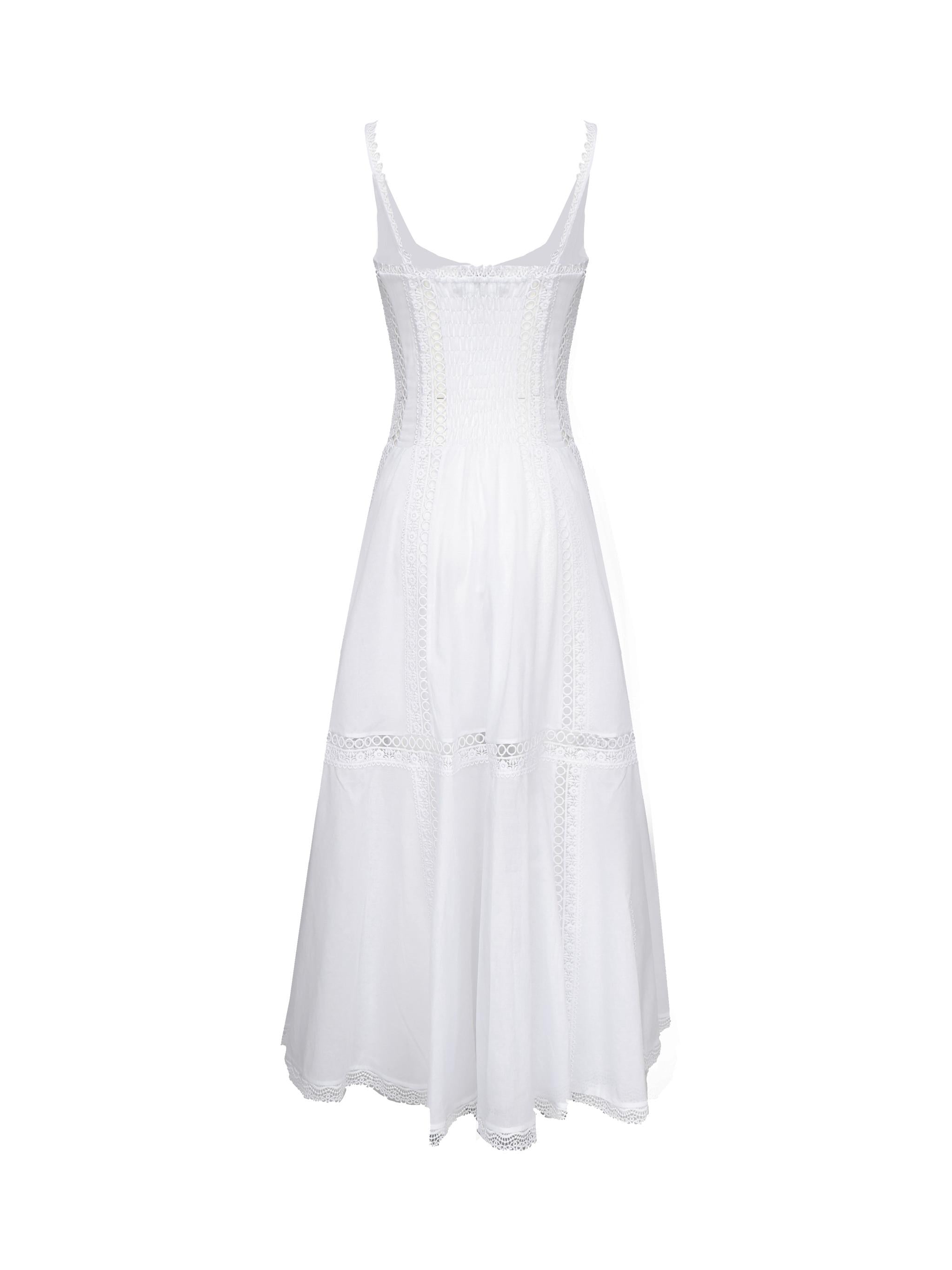 Abito lungo Dafelle 251620 WHITE CHARO RUIZ