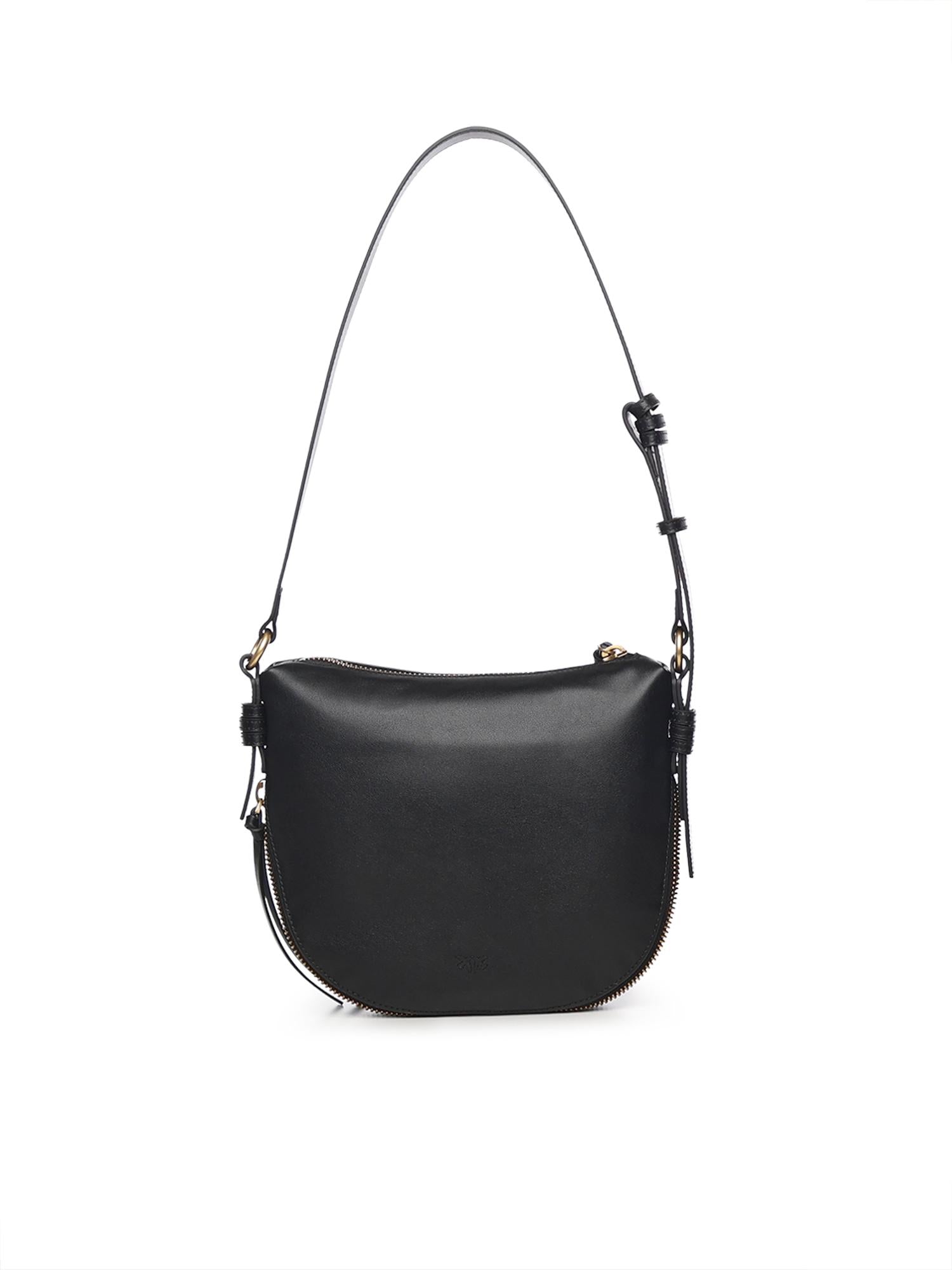 Borsa hobo a spalla piccola in pelle 105332 A0QOZ99Q PINKO