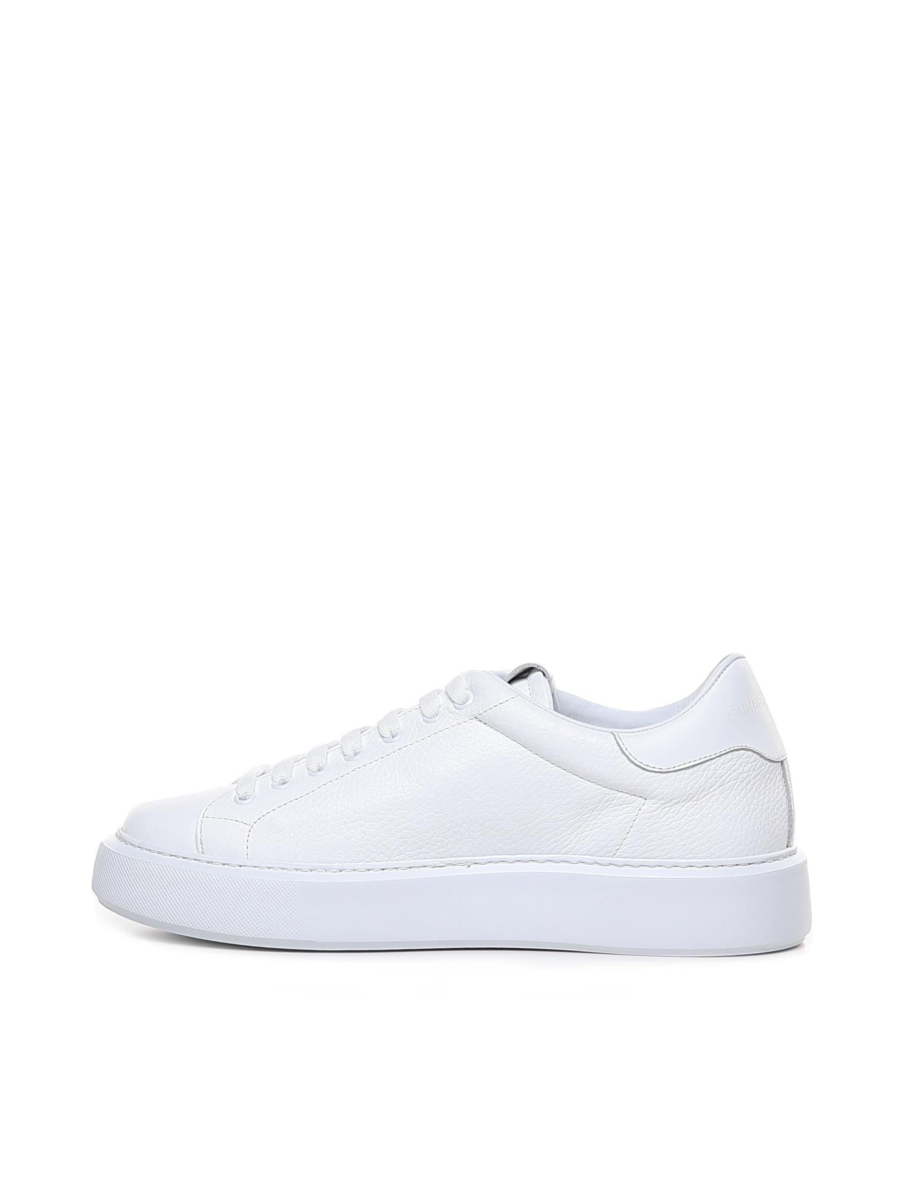 Sneakers Fire1 in pelle<BR/> FIRE 1 BOTTOLATOWHITE GIULIANO GALIANO