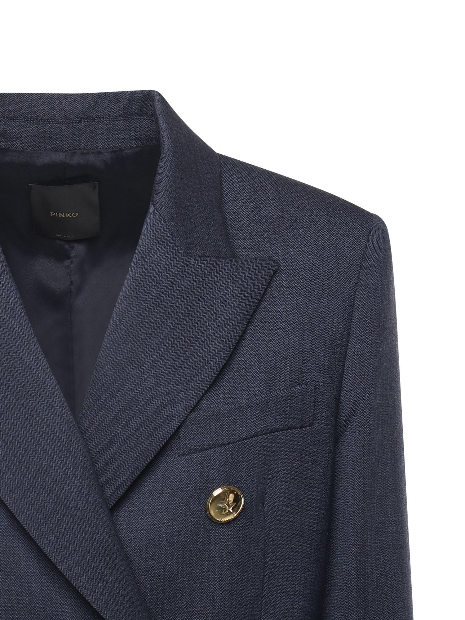 Blazer doppiopetto in lana 105617 A2SNG07 PINKO