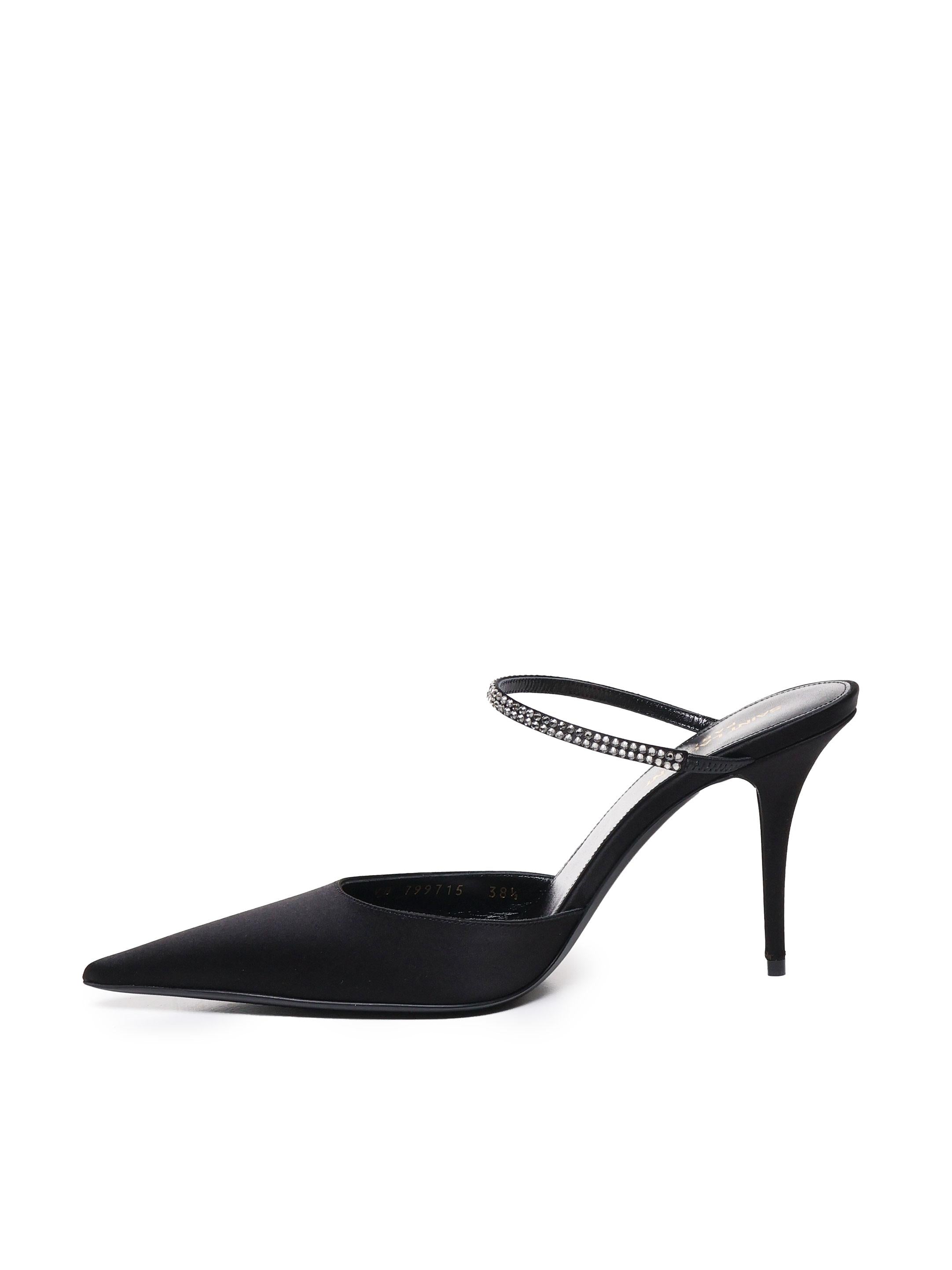 Slingback Barbara in satin 799715 9QN0A1021 SAINT LAURENT