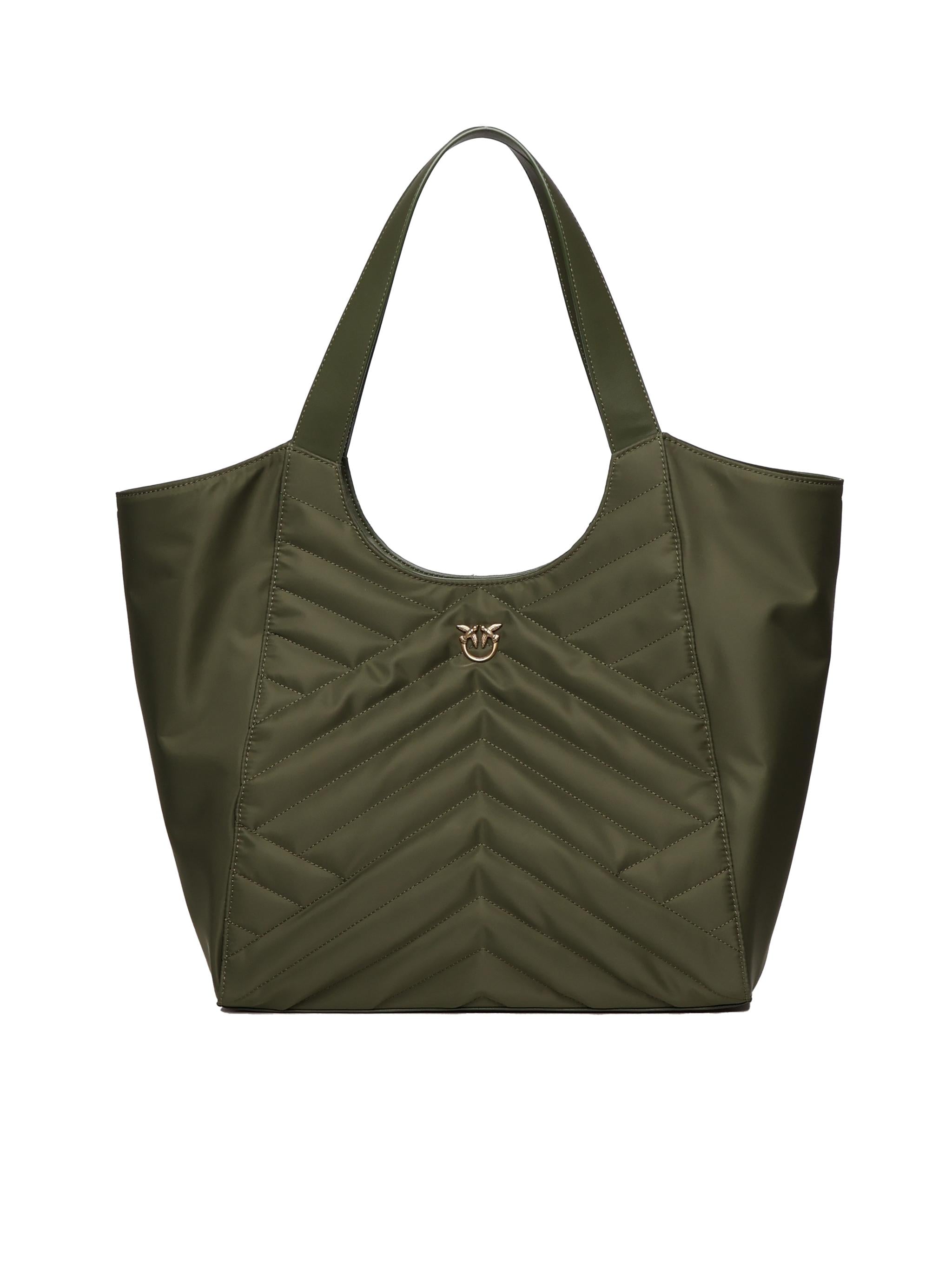 Borsa shopper in tessuto trapunta puzzle 104536 A1EUX25Q PINKO