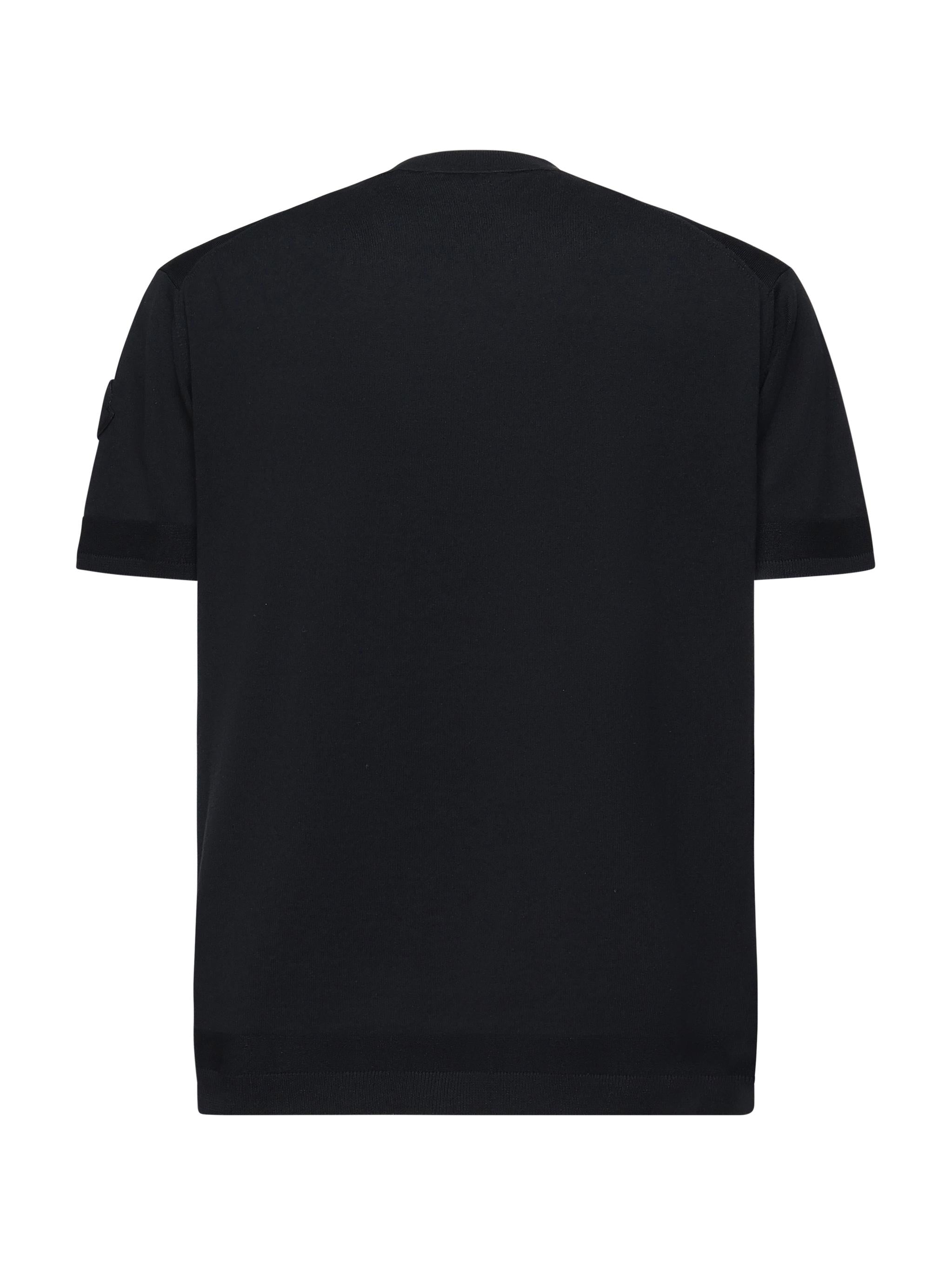T-shirt in maglia di cotone e seta<BR/> K10919C00011 M6329742 MONCLER