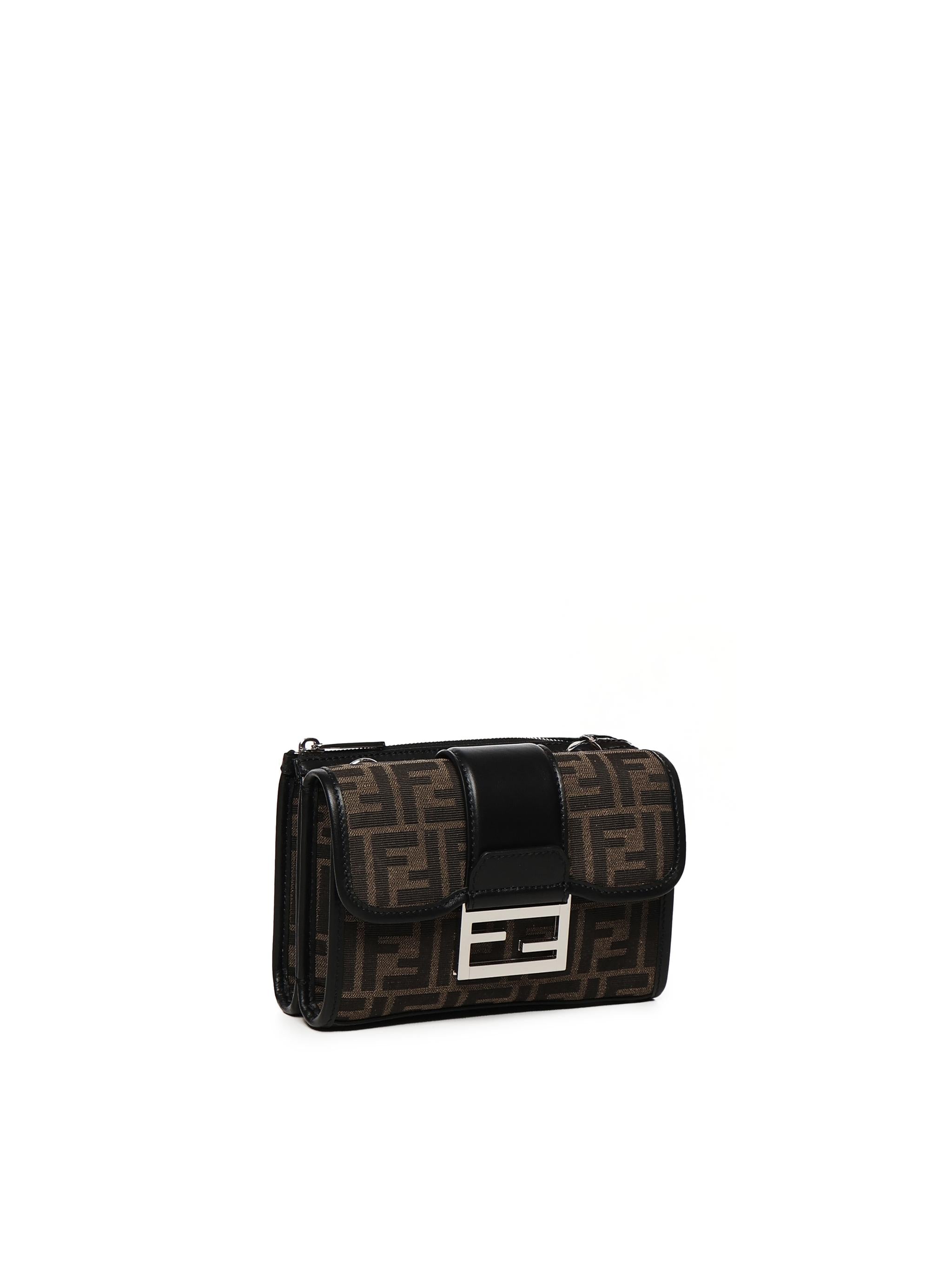 Borsa Baguette Double FF Jacquard<BR/> 7VA649 ALWKF0L3T FENDI