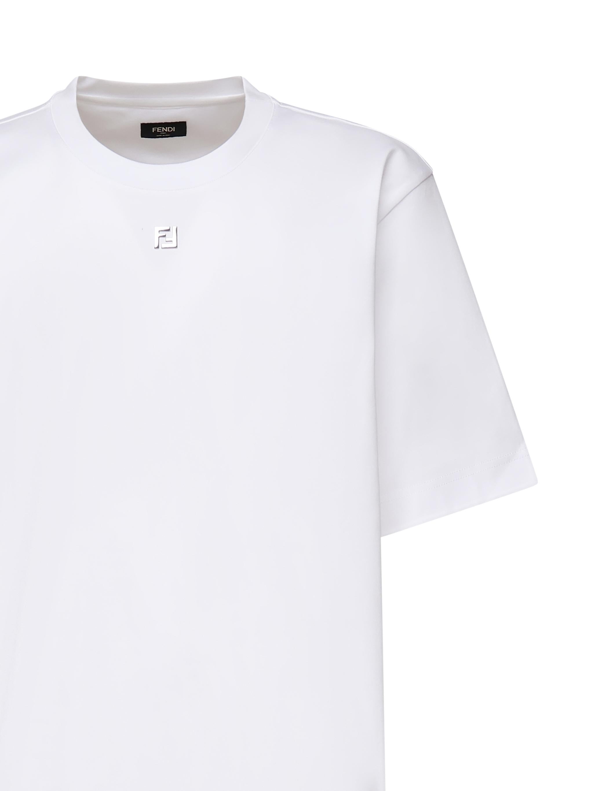T-shirt in cotone con logo FY0936 ARYYF0QA0 FENDI