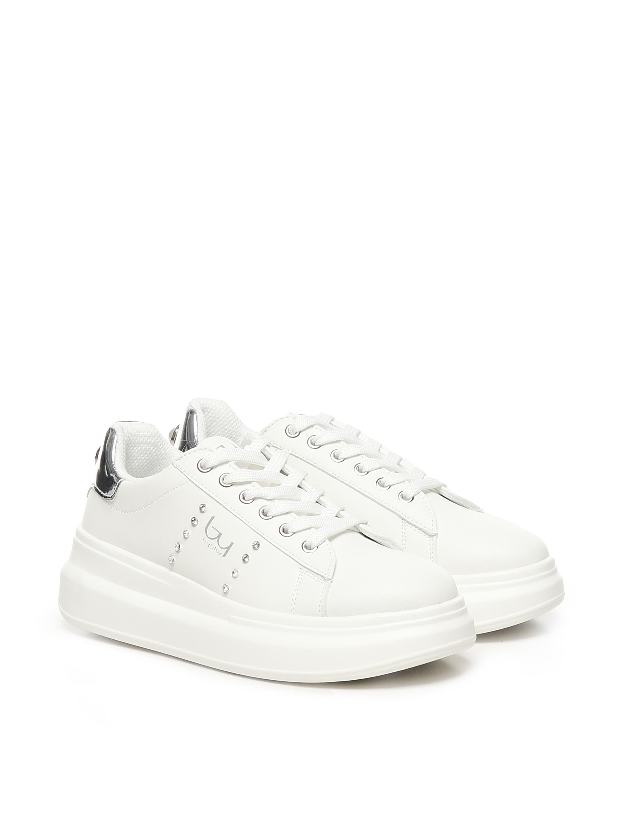 Sneakers Polis BYSC9BM01MET BIAN/ARGENT BY BYBLOS