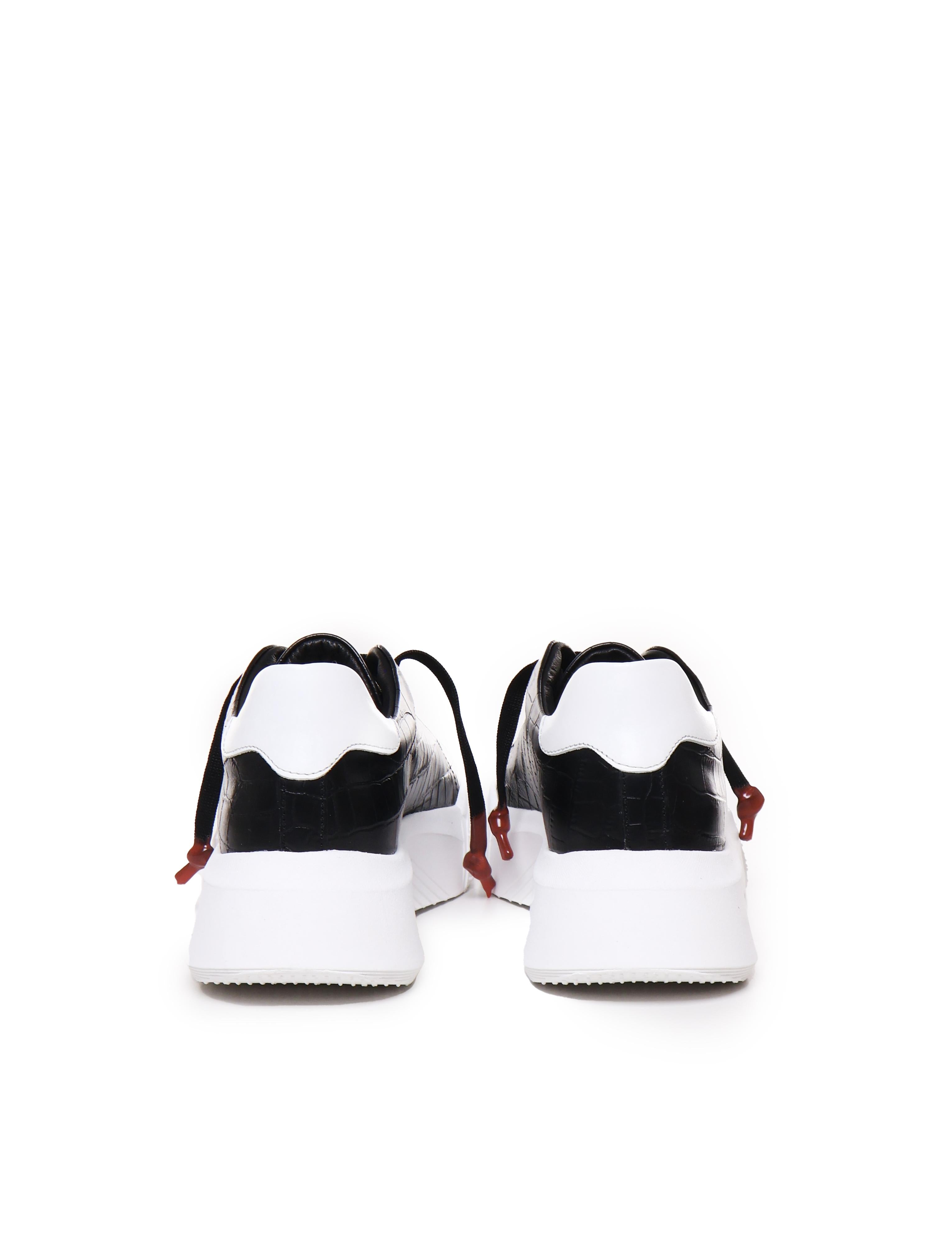 SNEAKERS NEMESIS IN PELLE STAMPA COCCODRILLO AI 2020 NEMESIS2 CROCKBLACK GIULIANO GALIANO