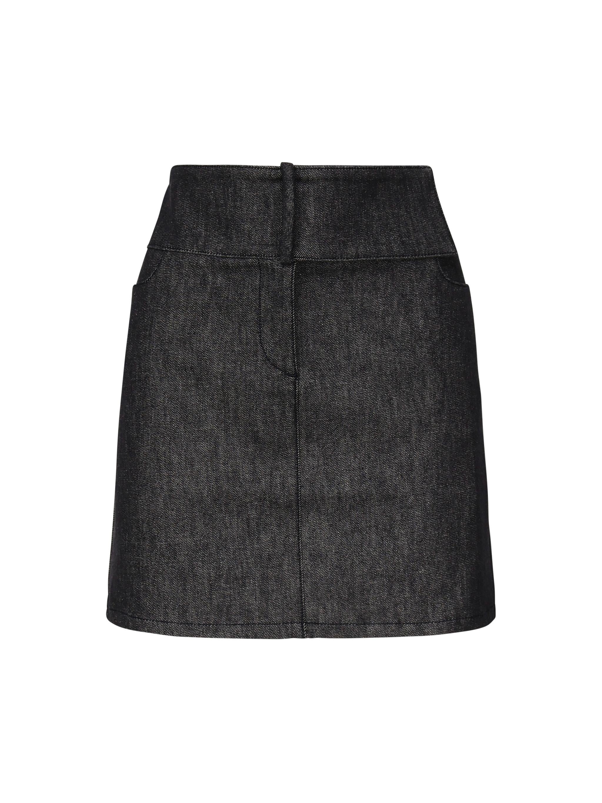 Minigonna in denim con cintura 225DJU271DE0035 9011 COURREGES