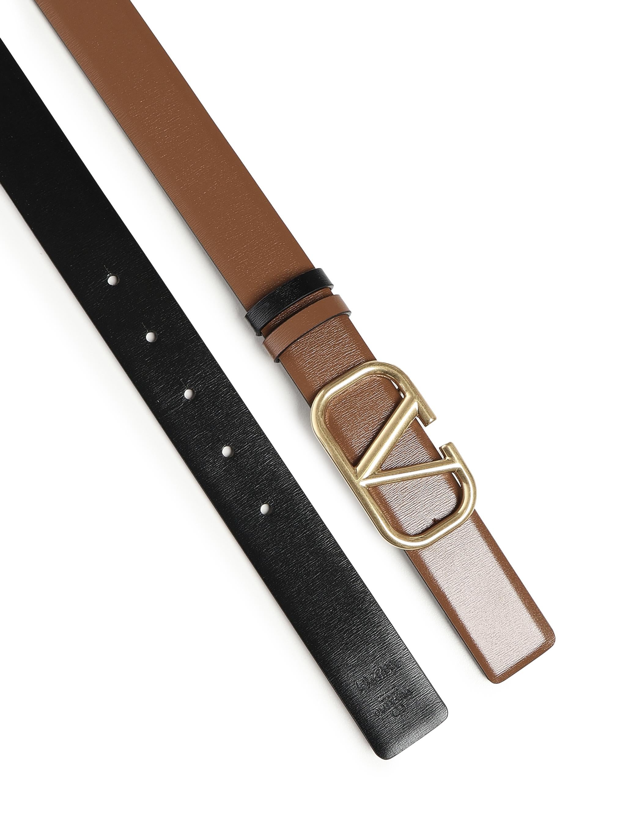 Cintura Vlogo Signature in Vitello lucido 6W2T0T15 ZFR11J VALENTINO GARAVANI